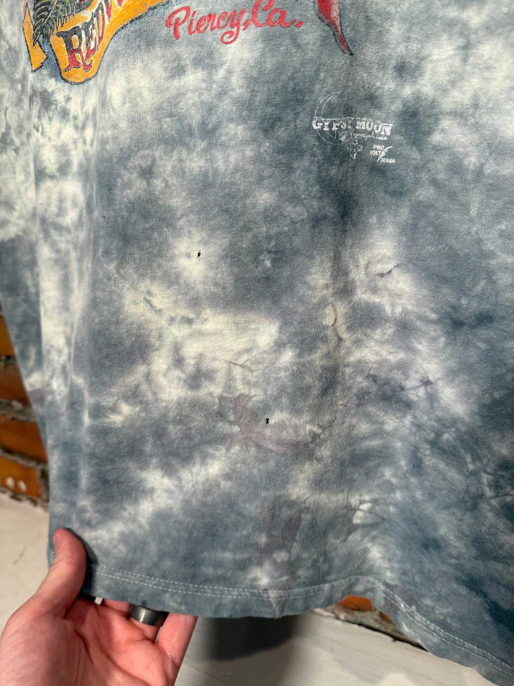 Vintage 1998 Redwood Run Motorcycle/Music Fest Tie Dye Shirt (XL)