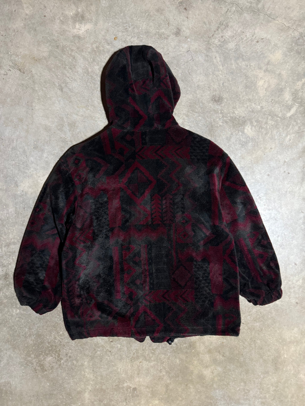Vintage Forecaster Pattern Fleece Zip Up (L)