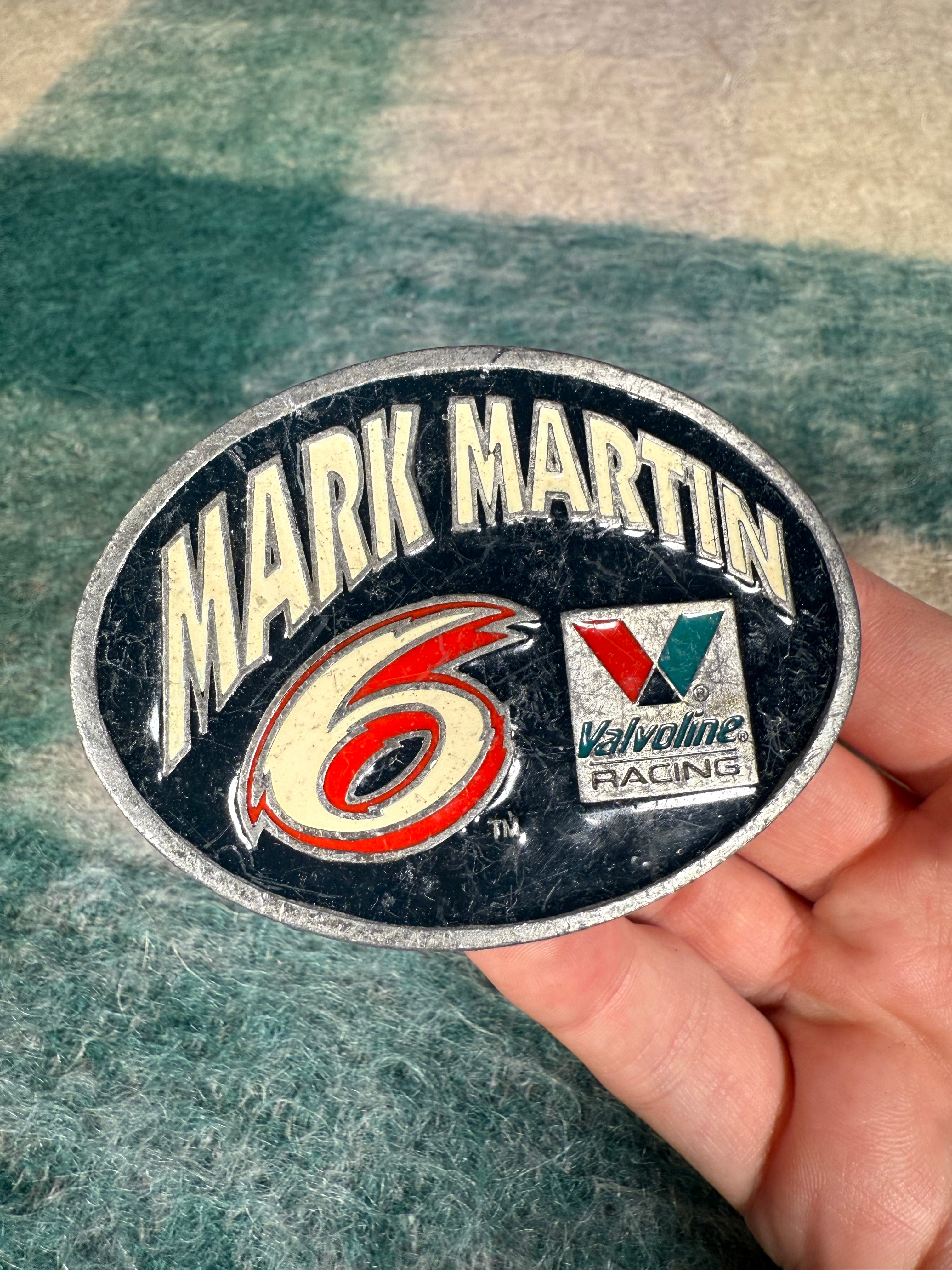 Vintage Mark Martin Valvoline Nascar Belt Buckle