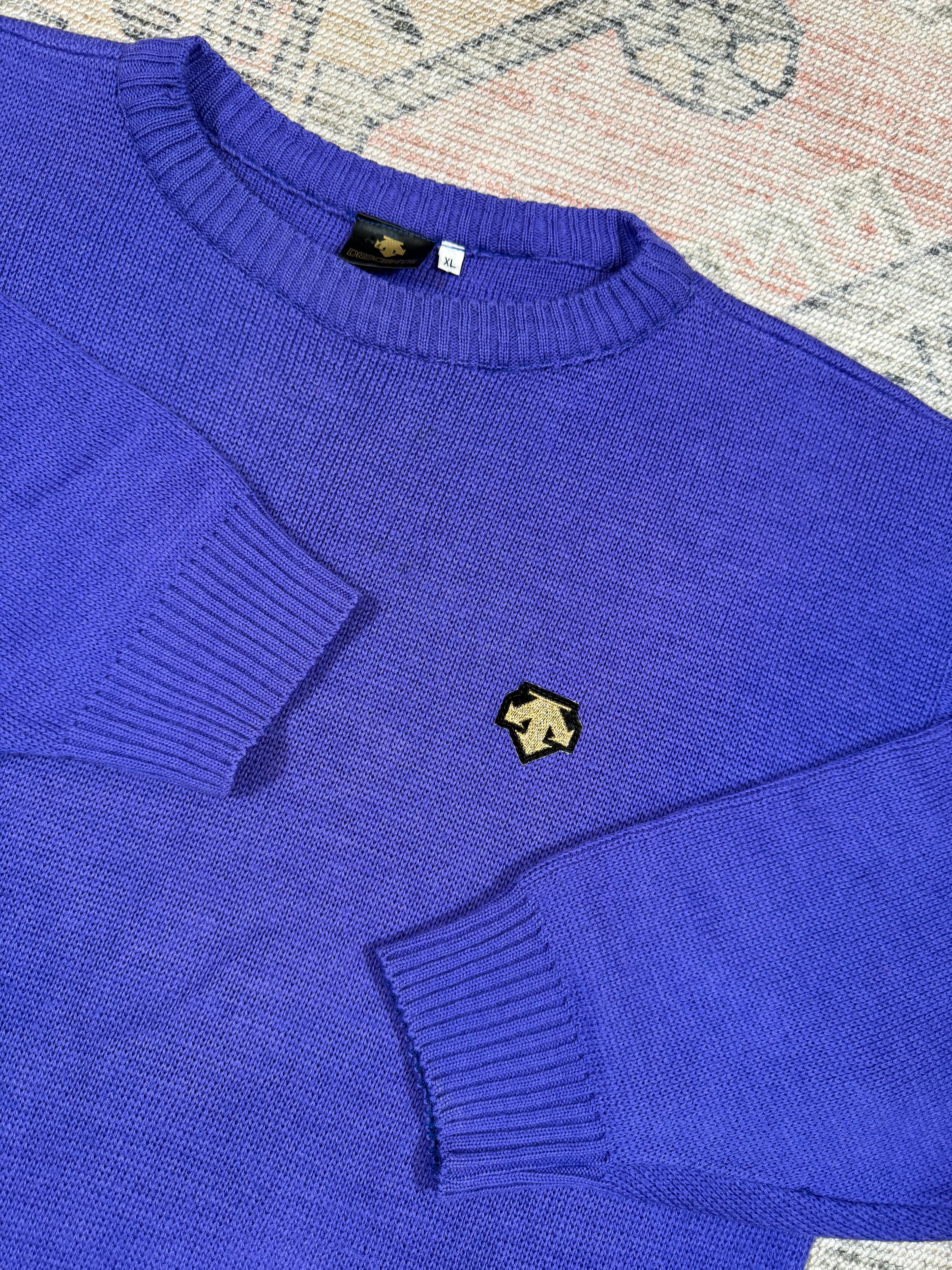 Vintage 80s Descente Purple Sweater (XL)