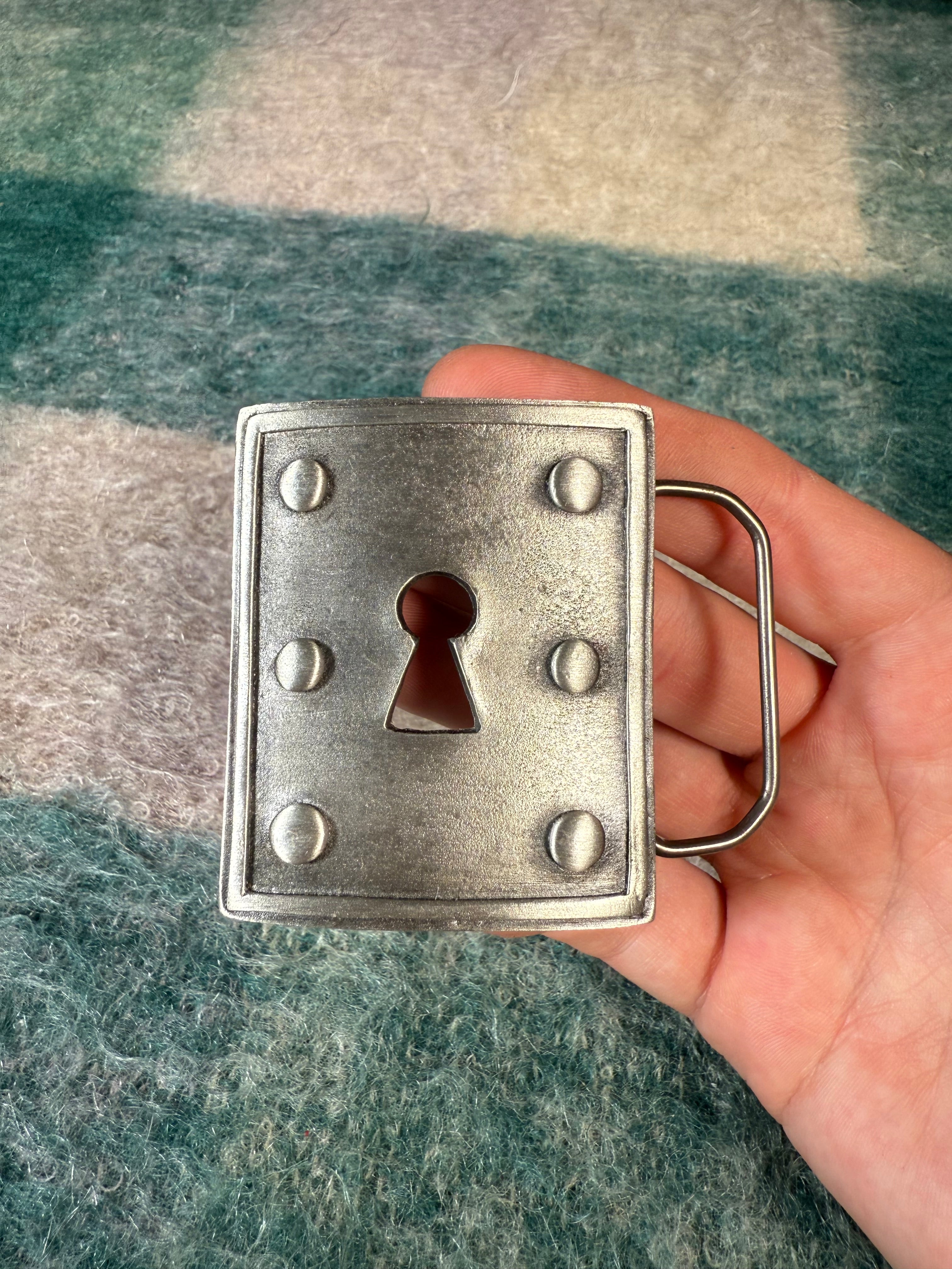 Vintage Lock Belt Buckle