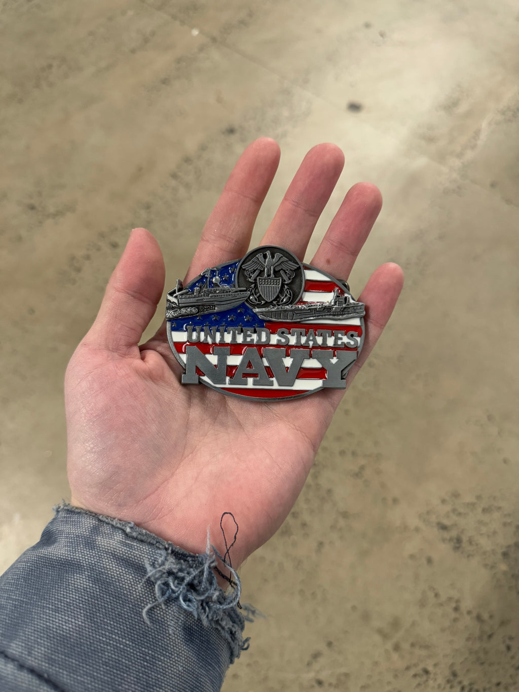 Vintage US Navy Belt Buckle