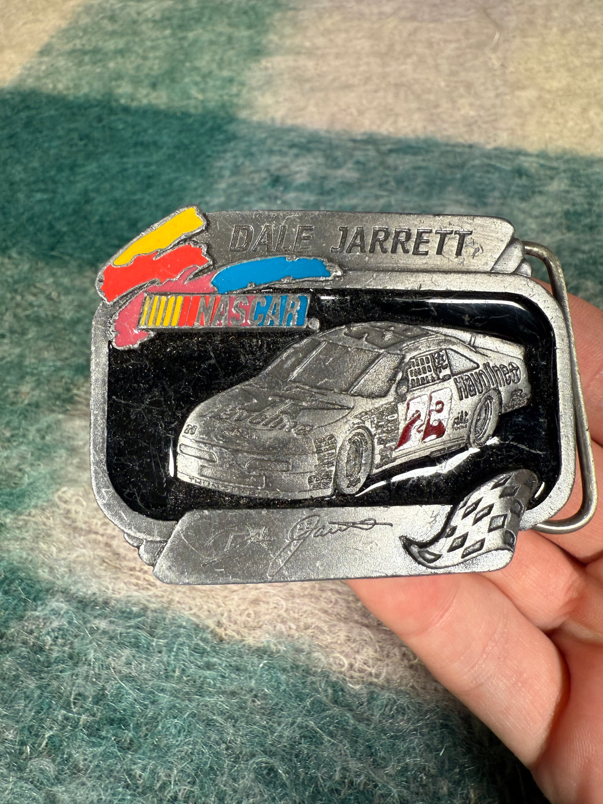 Vintage Dale Jarrett Nascar Belt Buckle