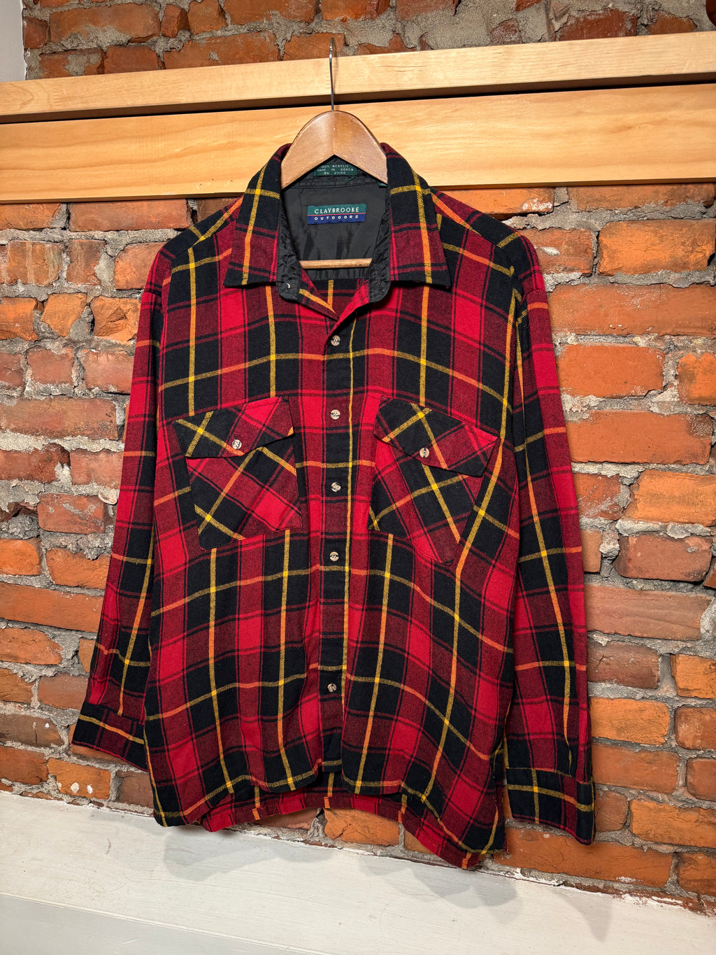 Vintage Claybrooke Outdoors Red Flannel Shirt (XL)