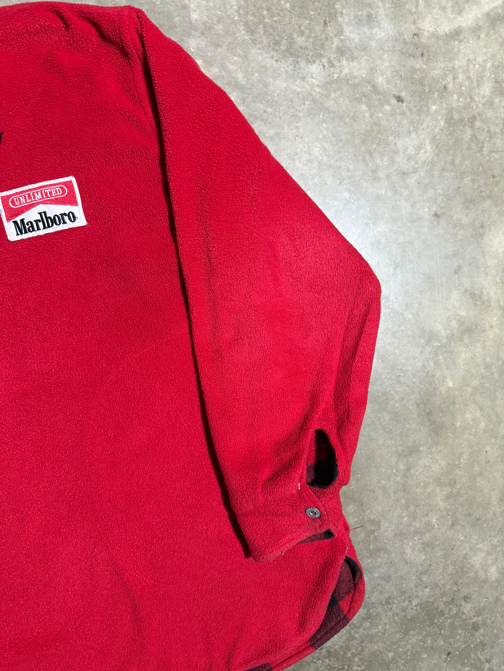 Vintage Reversible Marlboro Fleece Pullover (L)