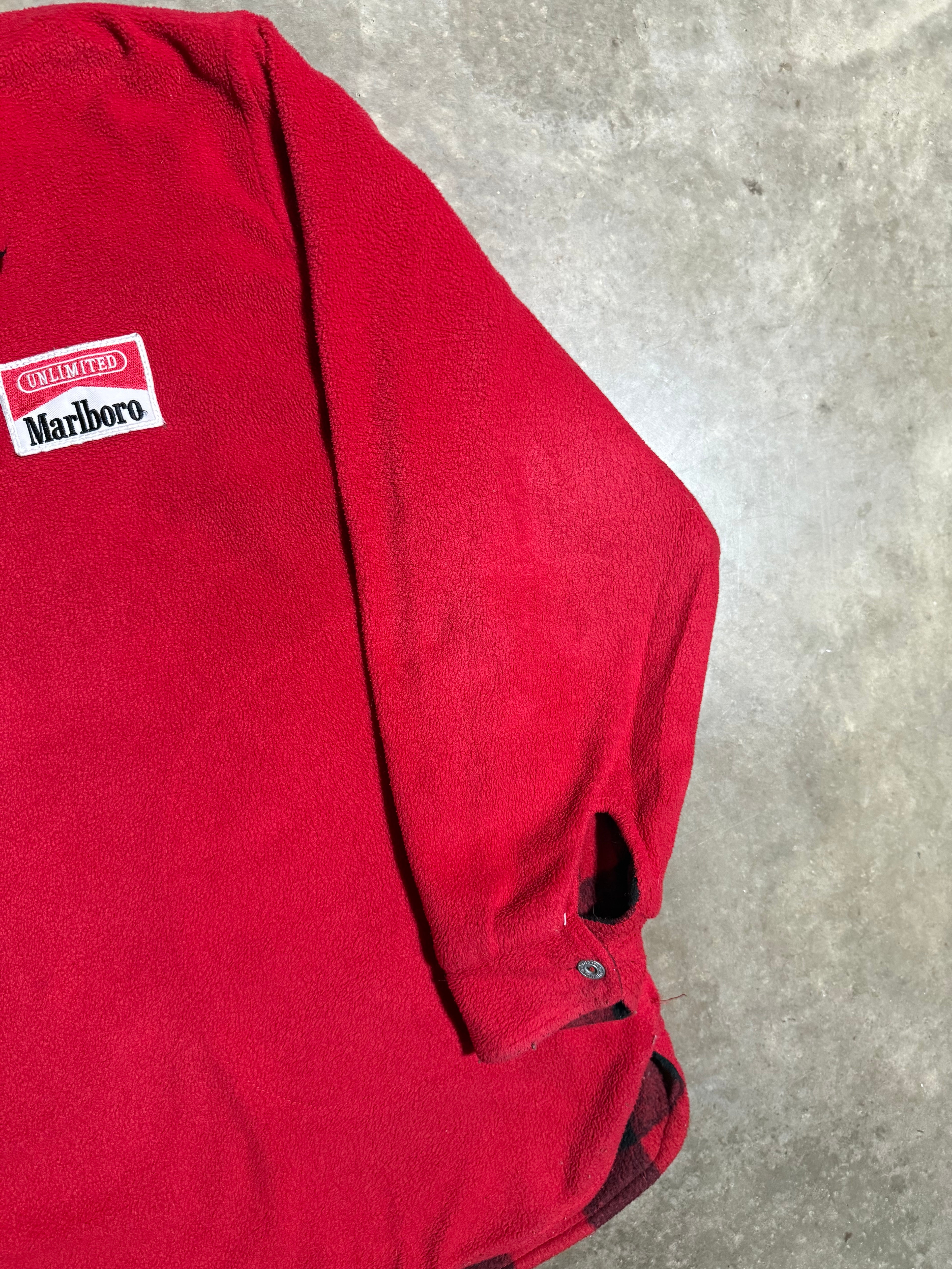 Vintage Reversible Marlboro Fleece Pullover (L)
