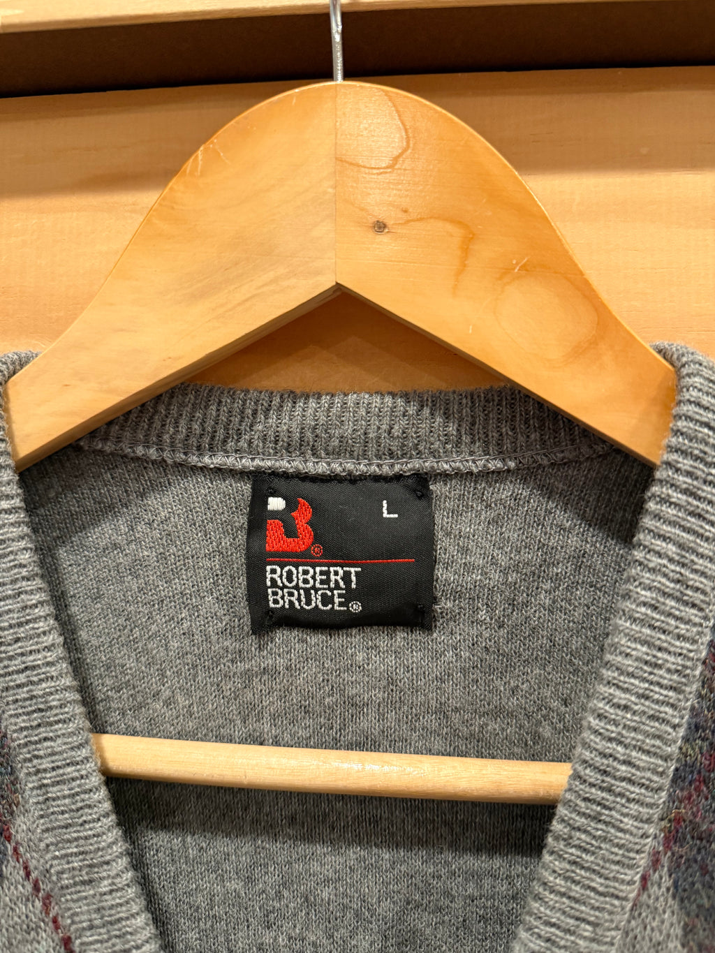 Vintage Robert Bruce V-Neck Sweater Vest (L)