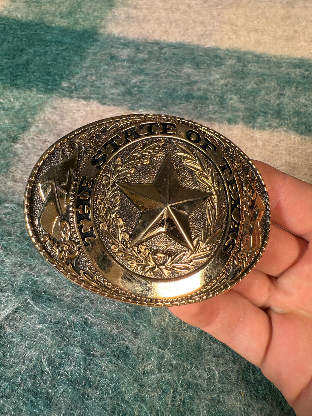 Vintage 2000s State of Texas Star Belt Buckle