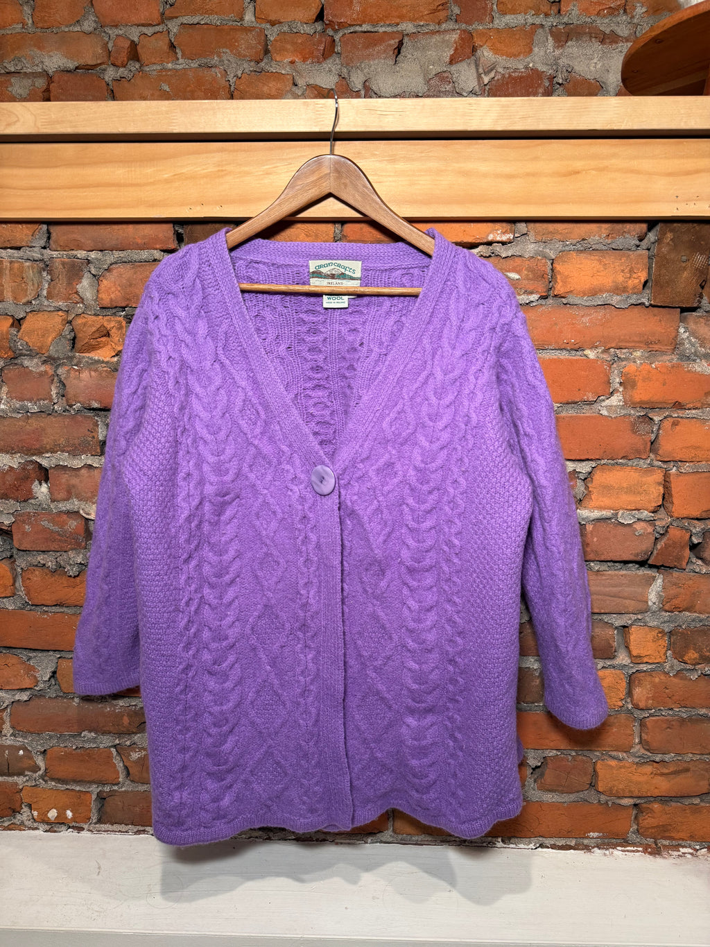 Vintage Purple Merino Wool Knit Sweater (WXL)