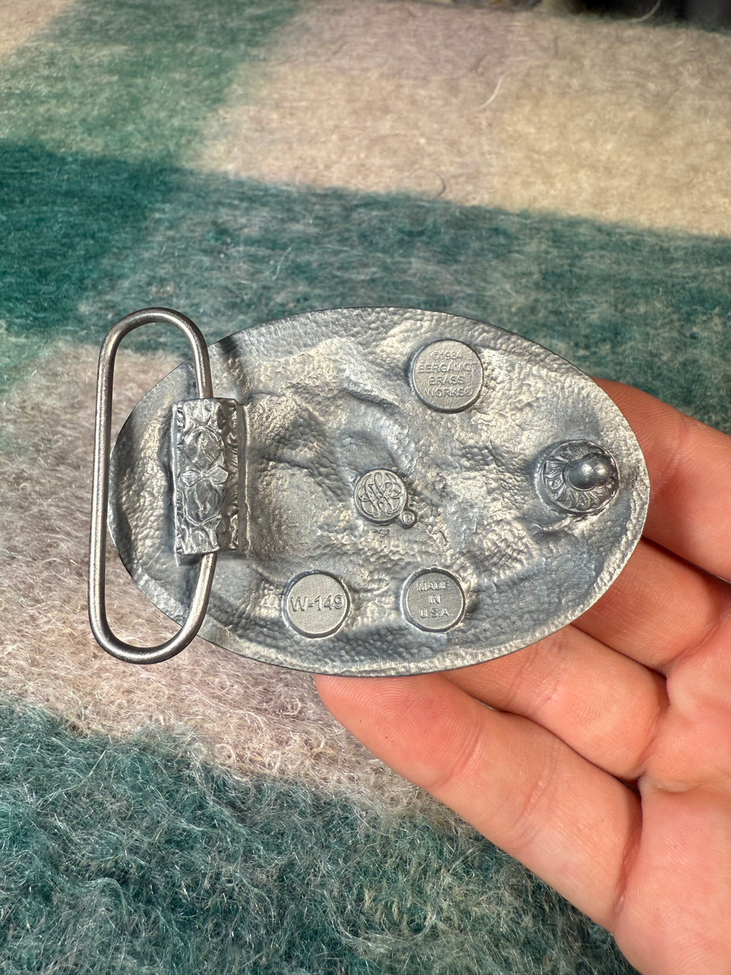Vintage Skier Belt Buckle