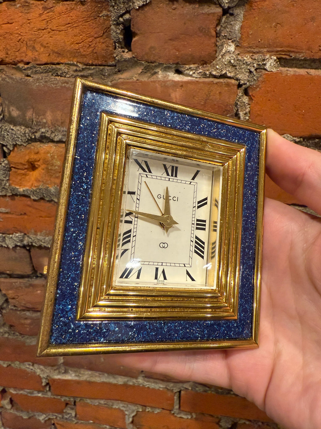 Vintage Gucci Lapis Clock (Needs Refurbished)