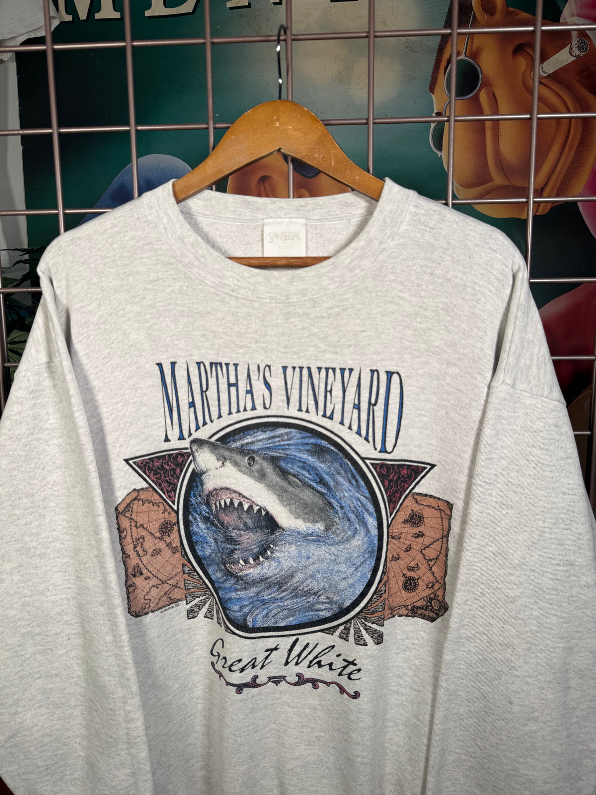 Vintage Martha’s Vineyard Shark Crewneck (L)