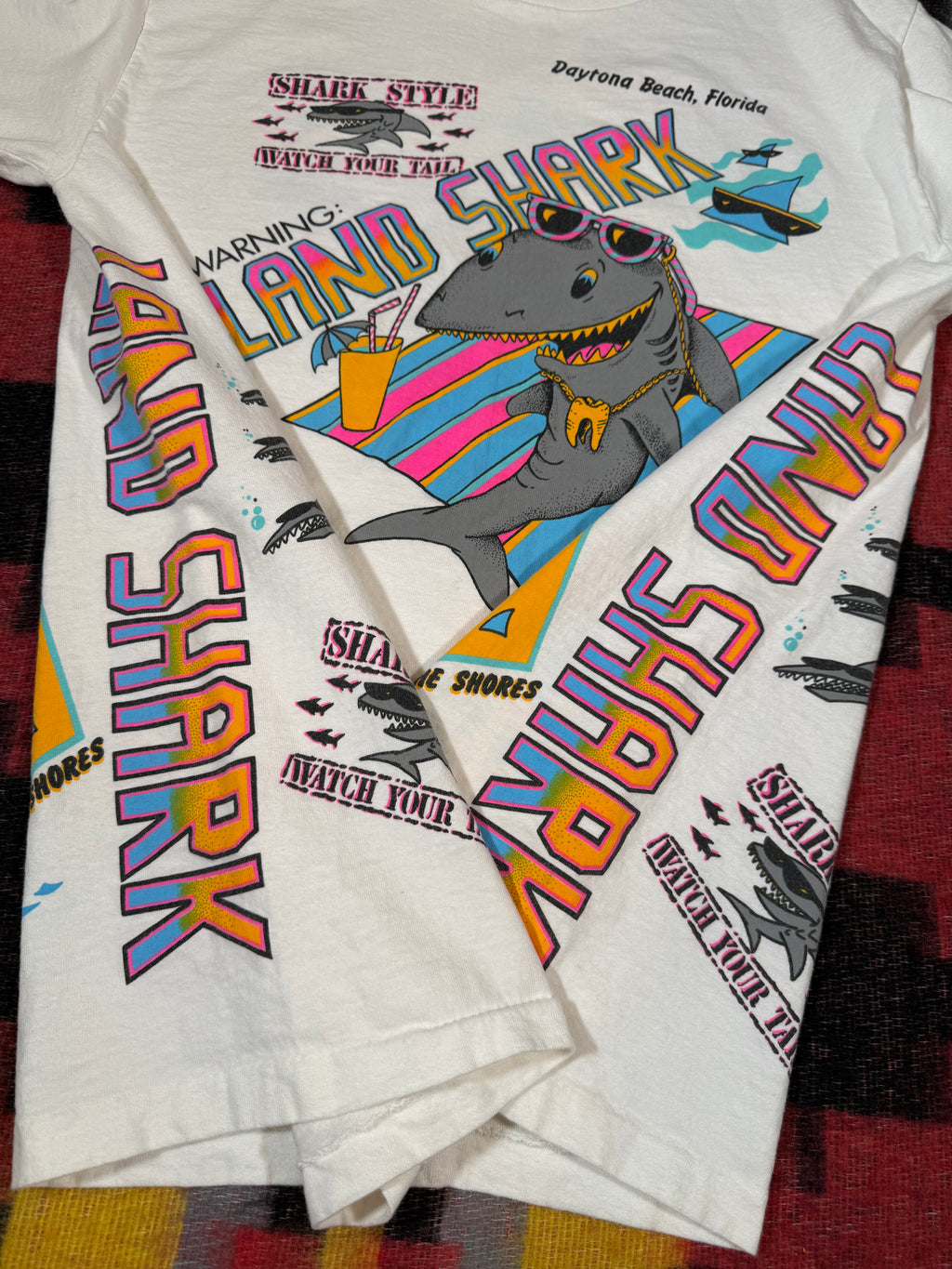 Vintage 90s Land Shark All Over Print (M/L)