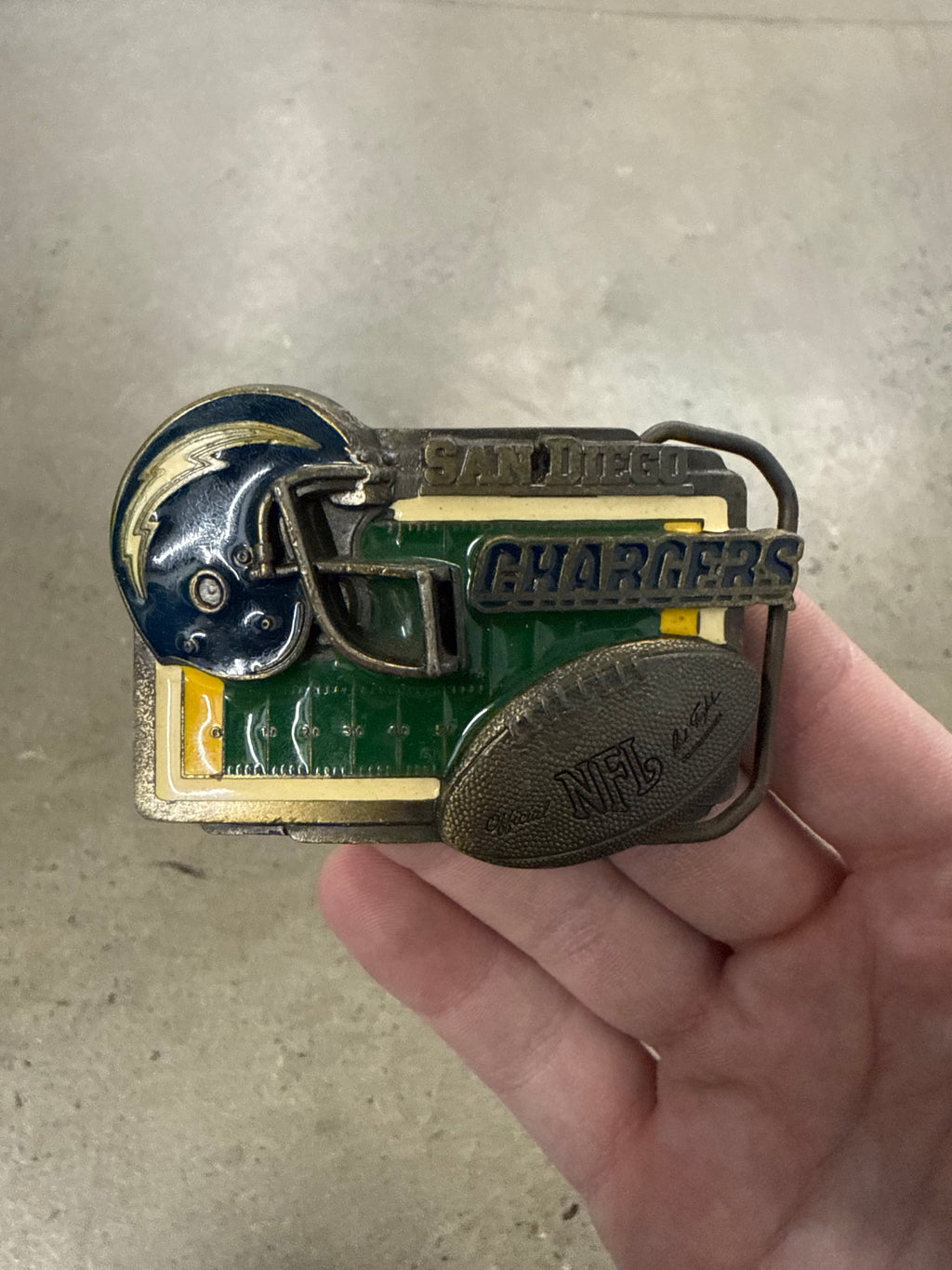 Vintage San Diego Chargers Belt Buckle