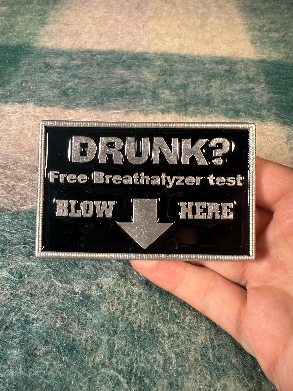 Vintage 2004 Drunk? Breathalyzer Belt Buckle