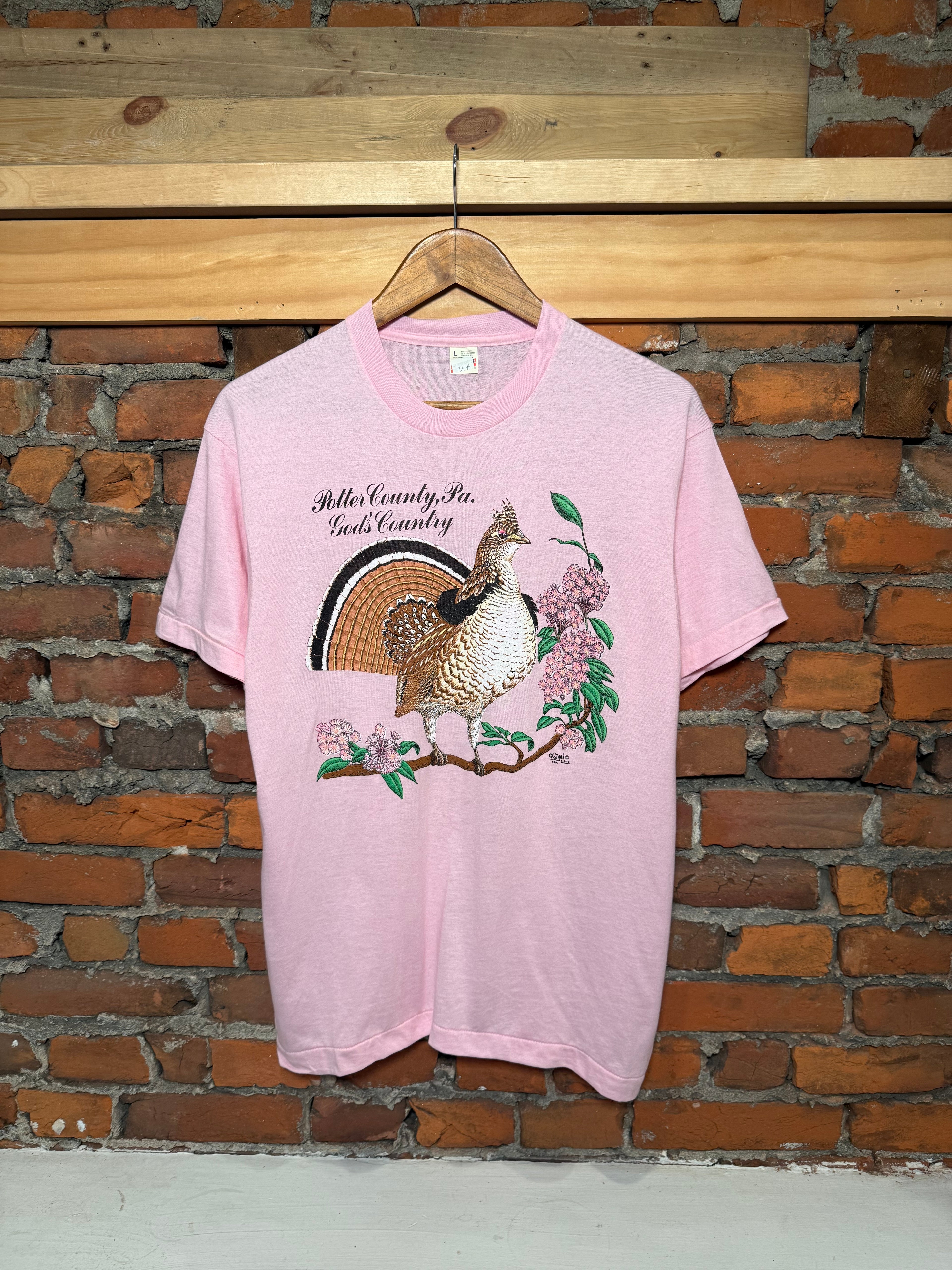Vintage 1991 Pink Pheasant T-Shirt (M)