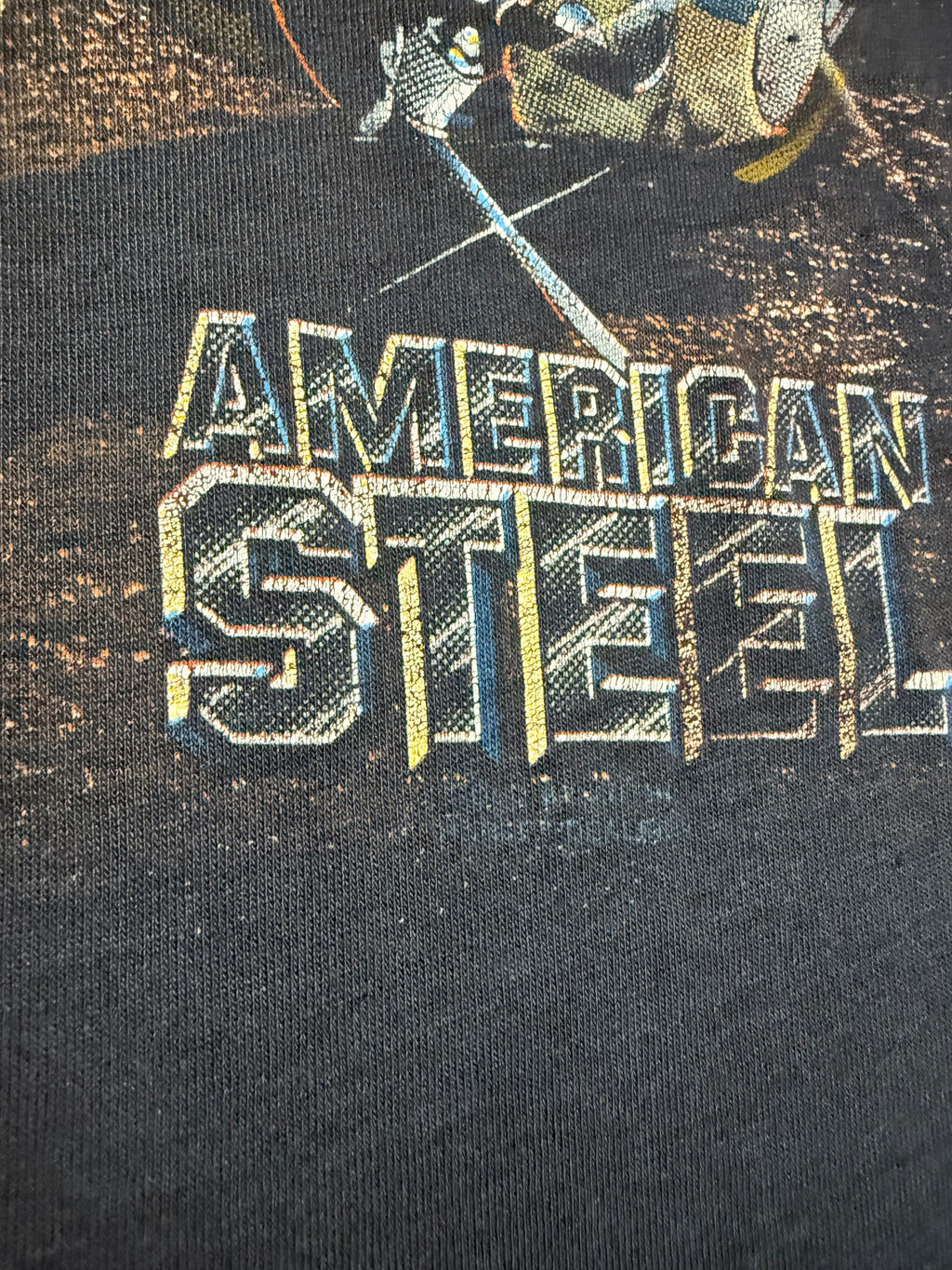 Vintage Harley Davidson 3D Emblem American Steel T-Shirt (S)