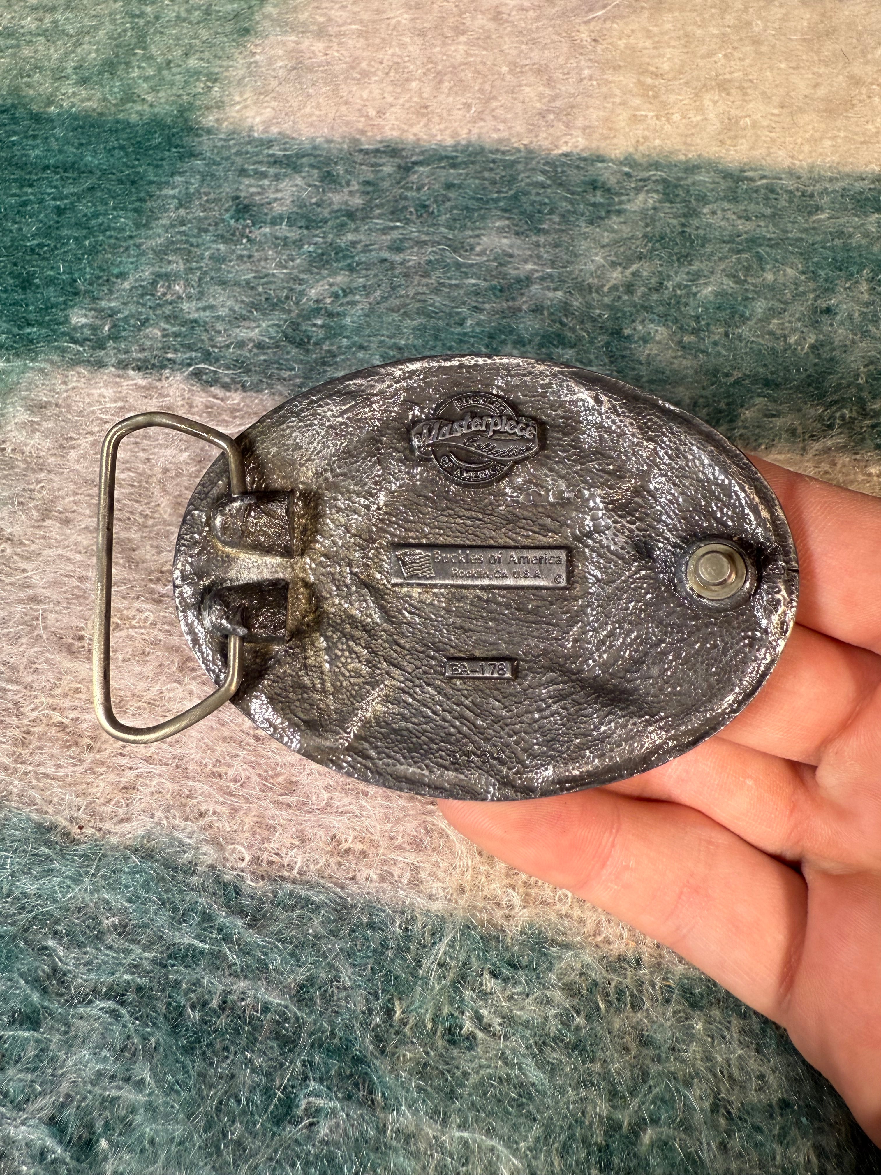 Vintage Las Vegas American Flag Belt Buckle