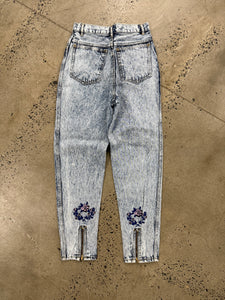 Vintage 80s Acidwash Jeans (26x28)