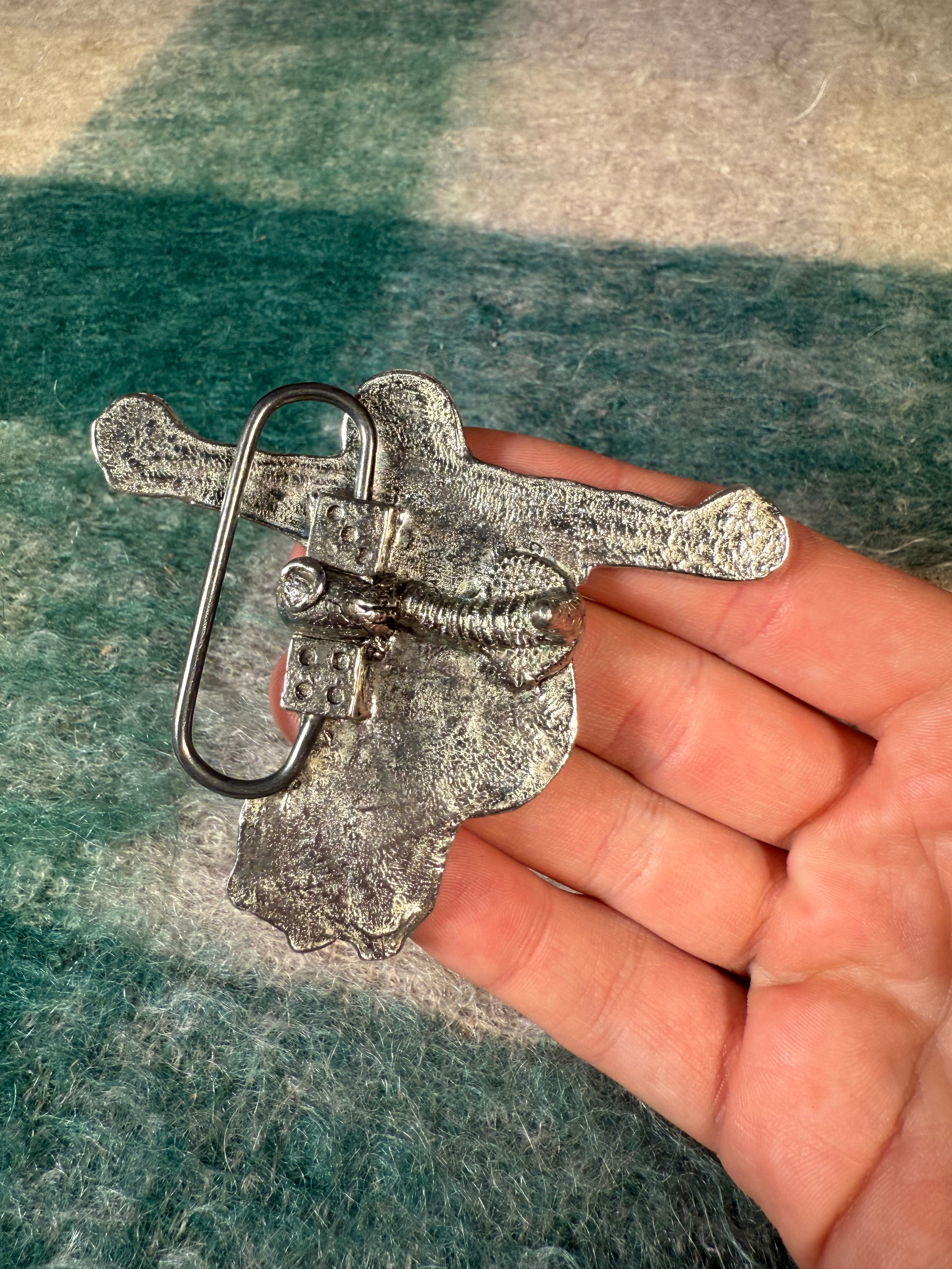 Vintage 2000s Skateboarder Belt Buckle