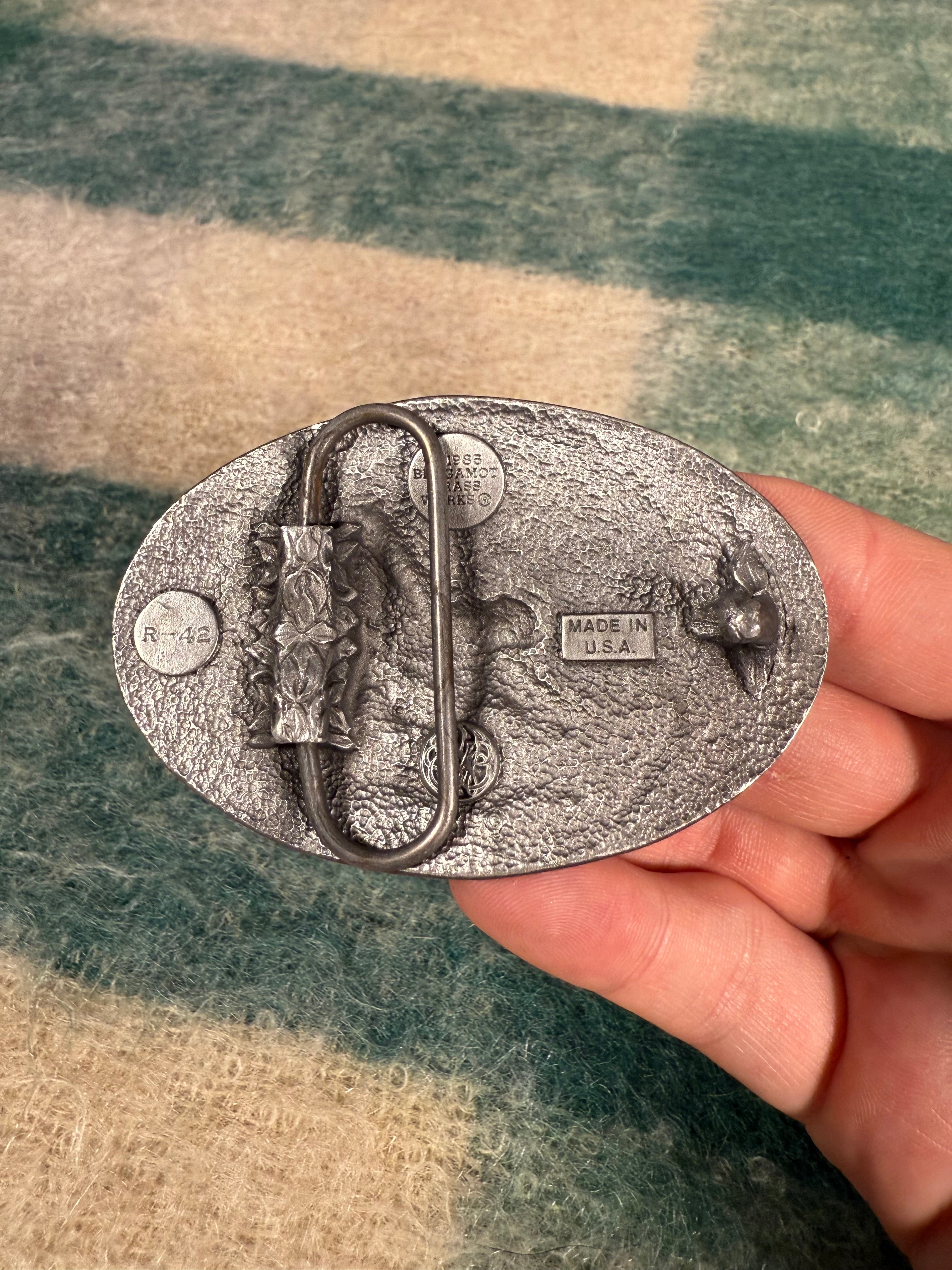 Vintage US Navy Seabees Belt Buckle
