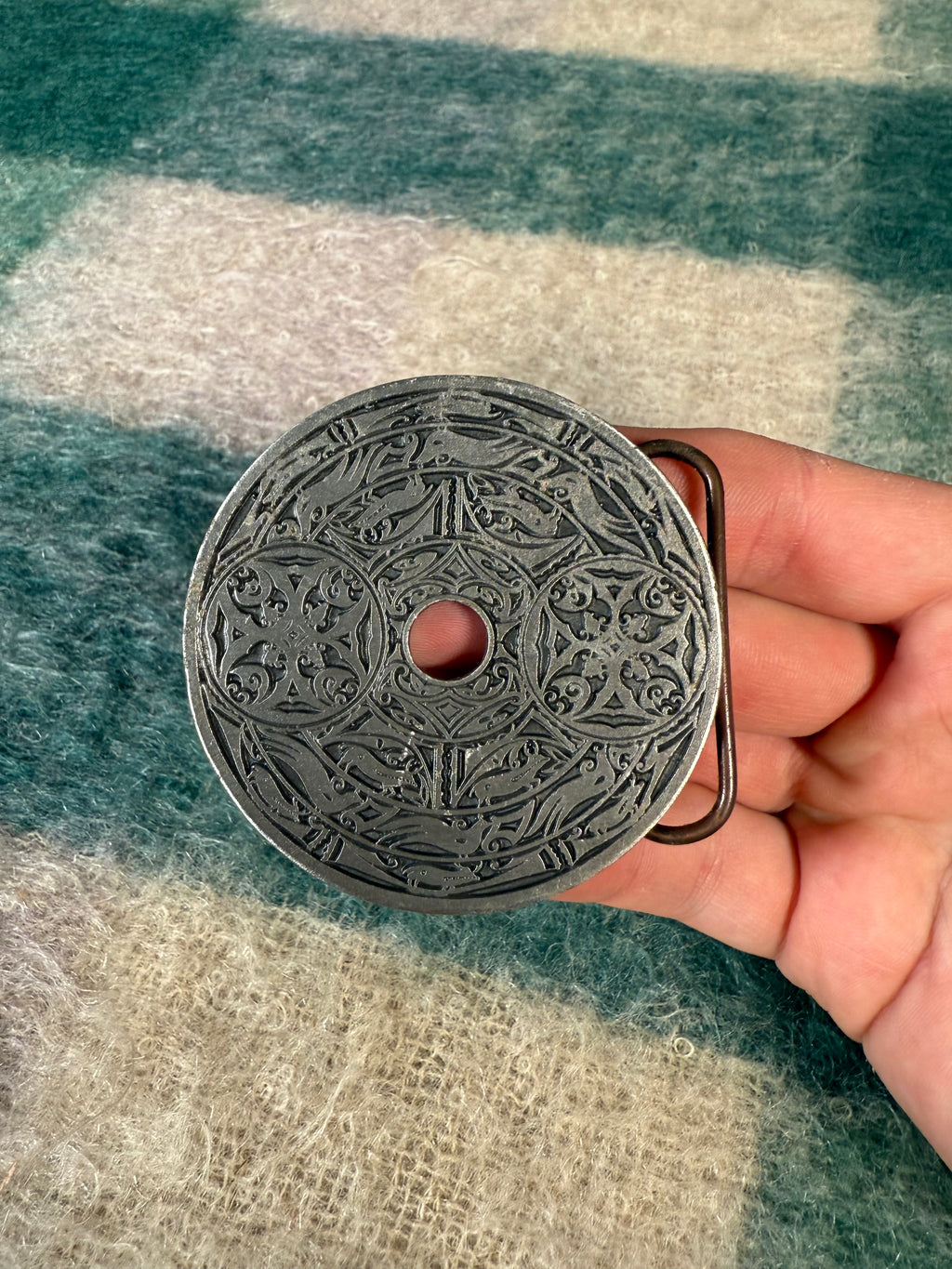 Vintage Celtic Wheel Belt Buckle