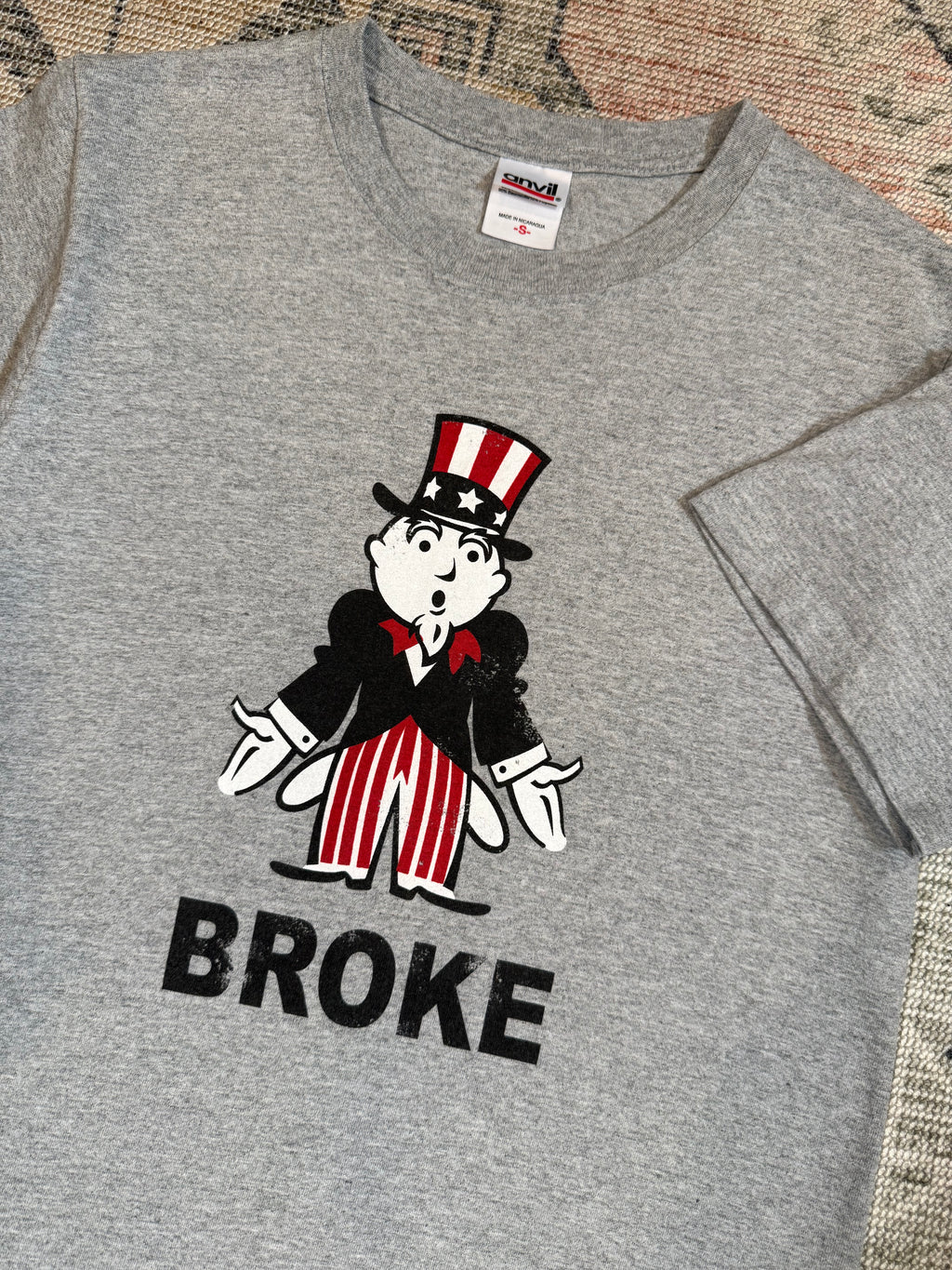 Early 2000s Monopoly Man Broke T-Shirt (WS)