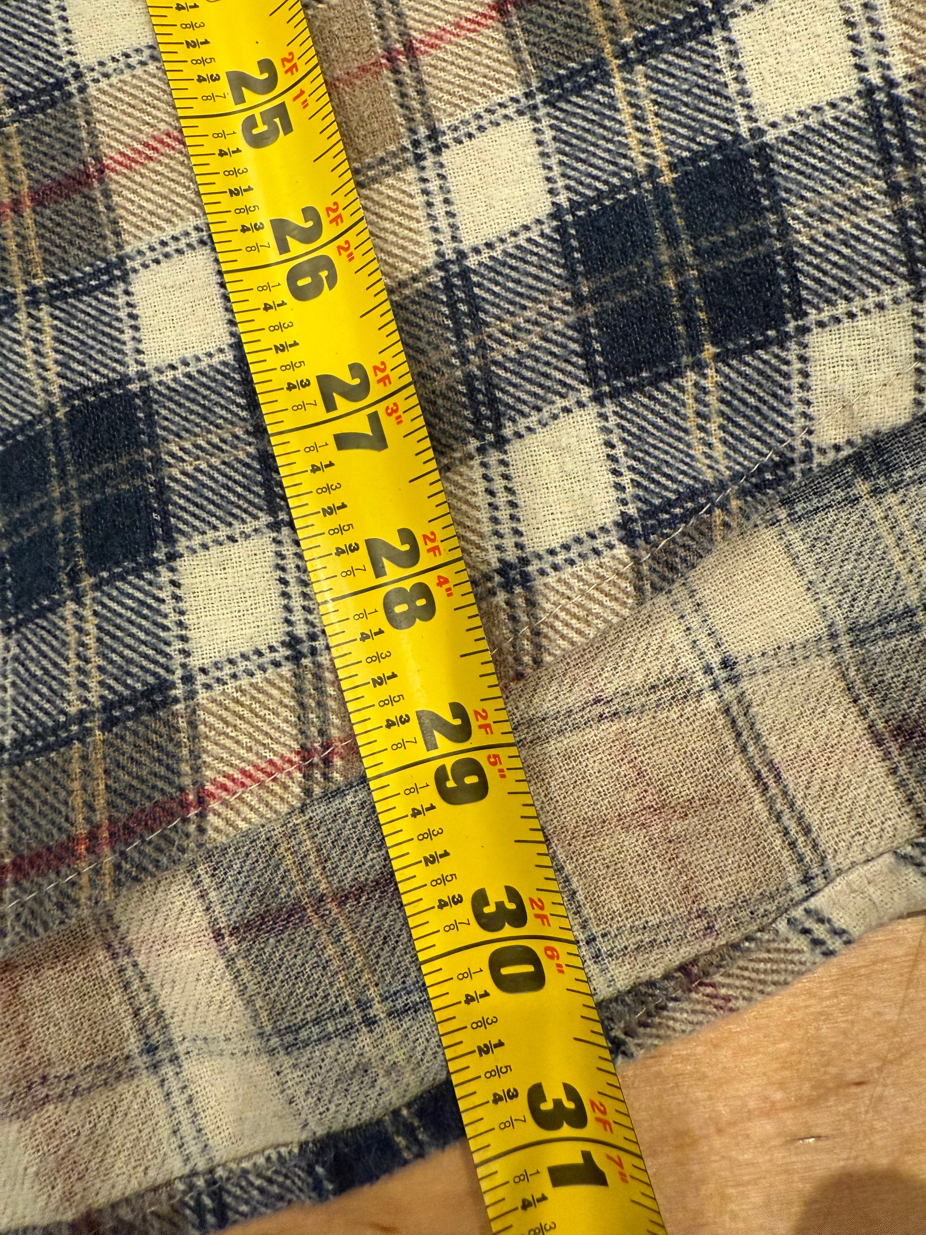Vintage 80s Jack Frost Green and Tan Flannel (XL)