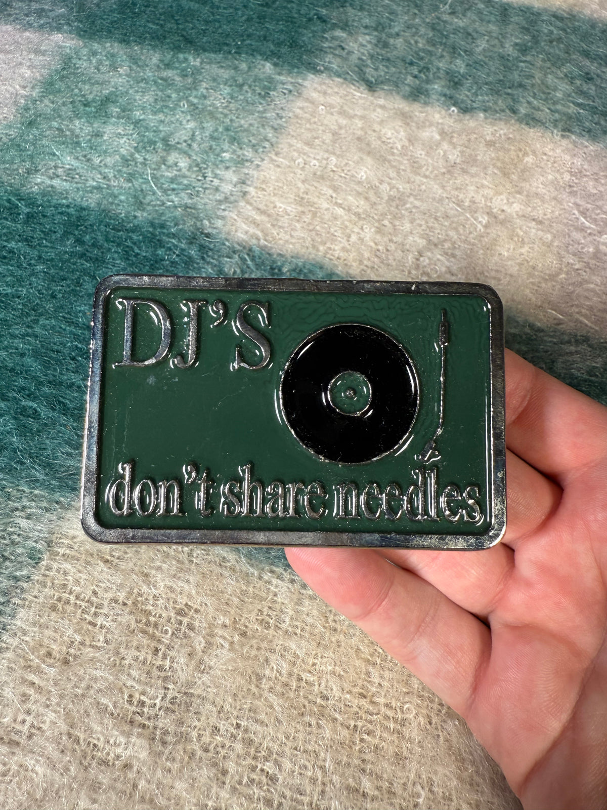 2000s DJ’s Don’t Share Needles Belt Buckle
