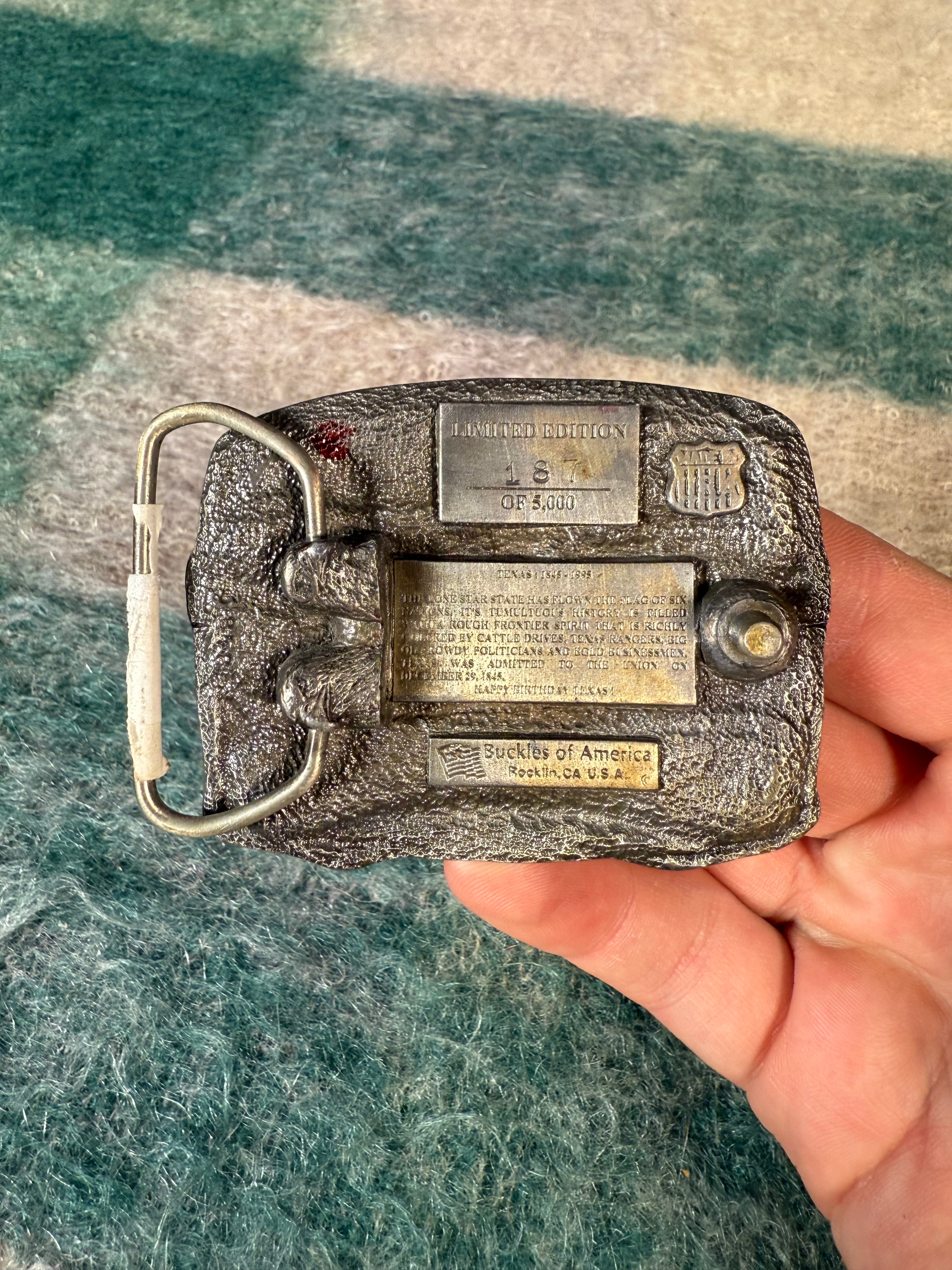 Vintage 150 Years of Texas Belt Buckle