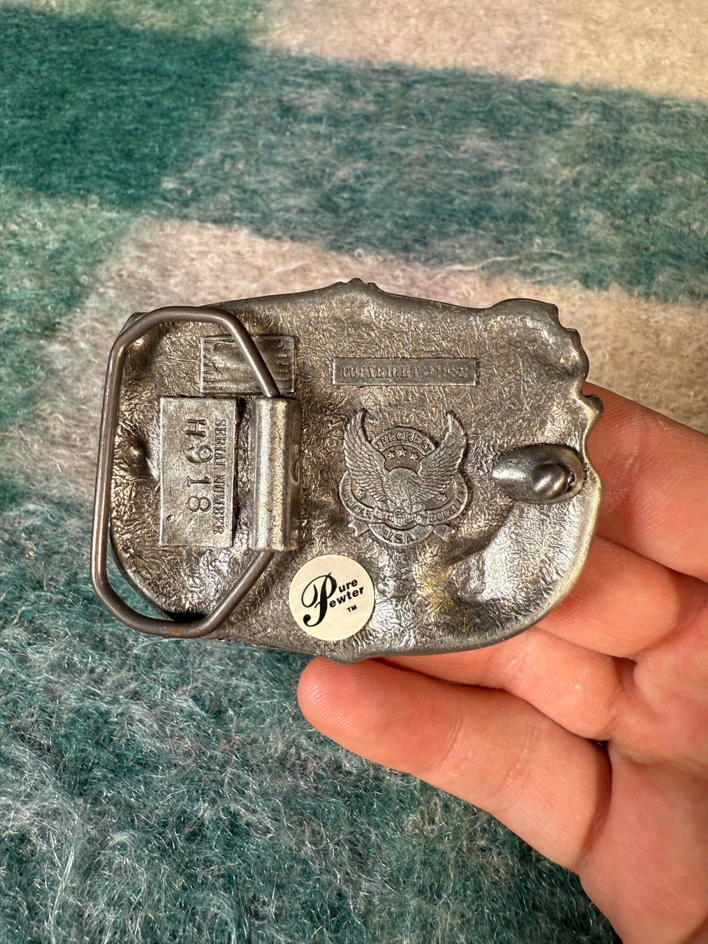Vintage Blue Grass Music Belt Buckle