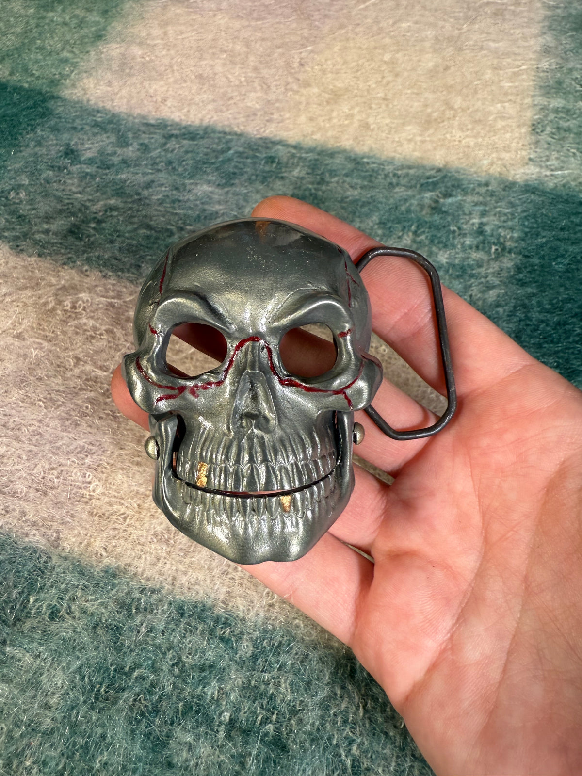 Vintage Skull 3D Belt Buckle