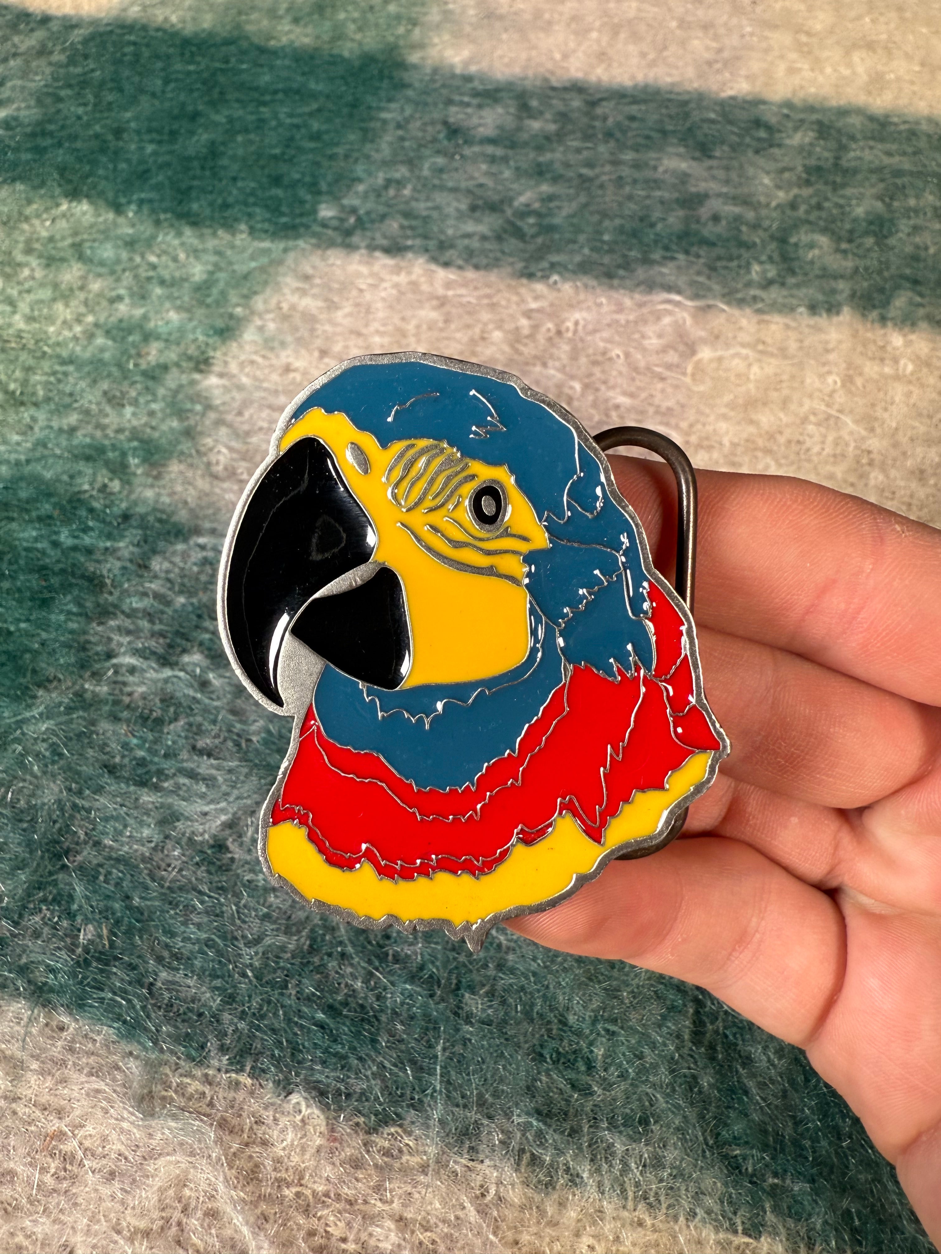 2005 Colorful Parrot Head Belt Buckle
