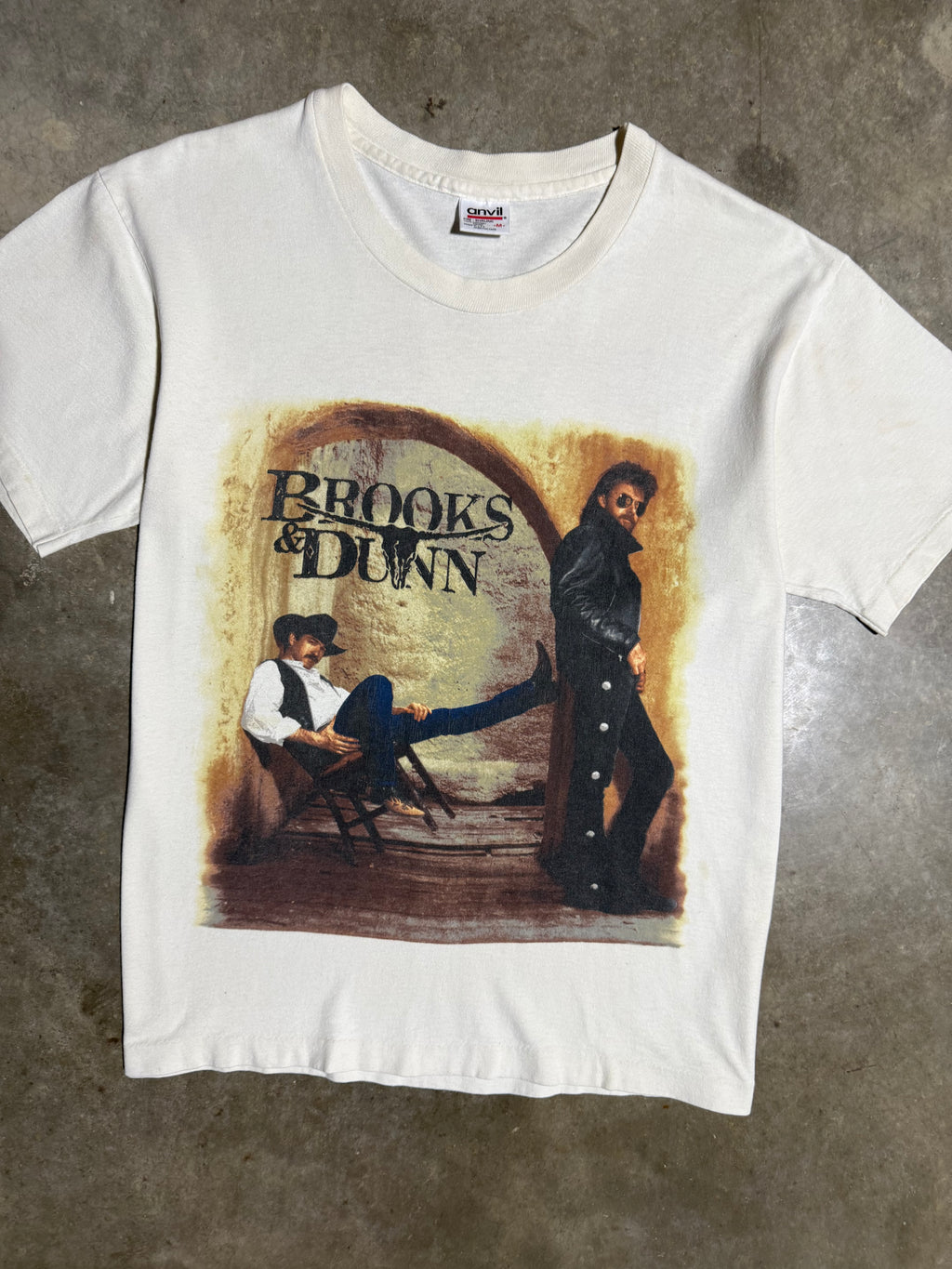 Vintage 90s Brooks & Dunn Waitin on Sundown T-Shirt (M)
