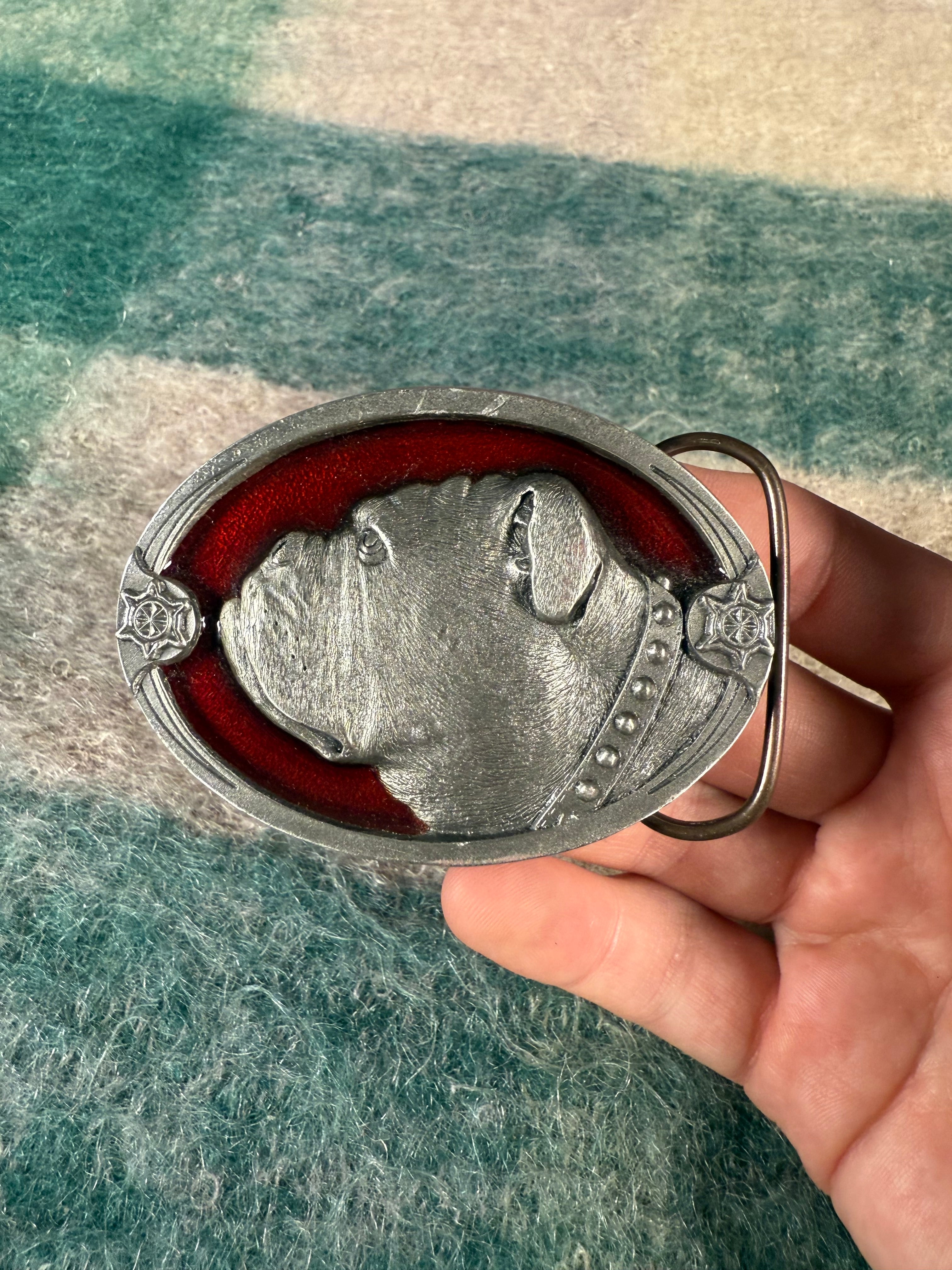 Vintage Bulldog Belt Buckle