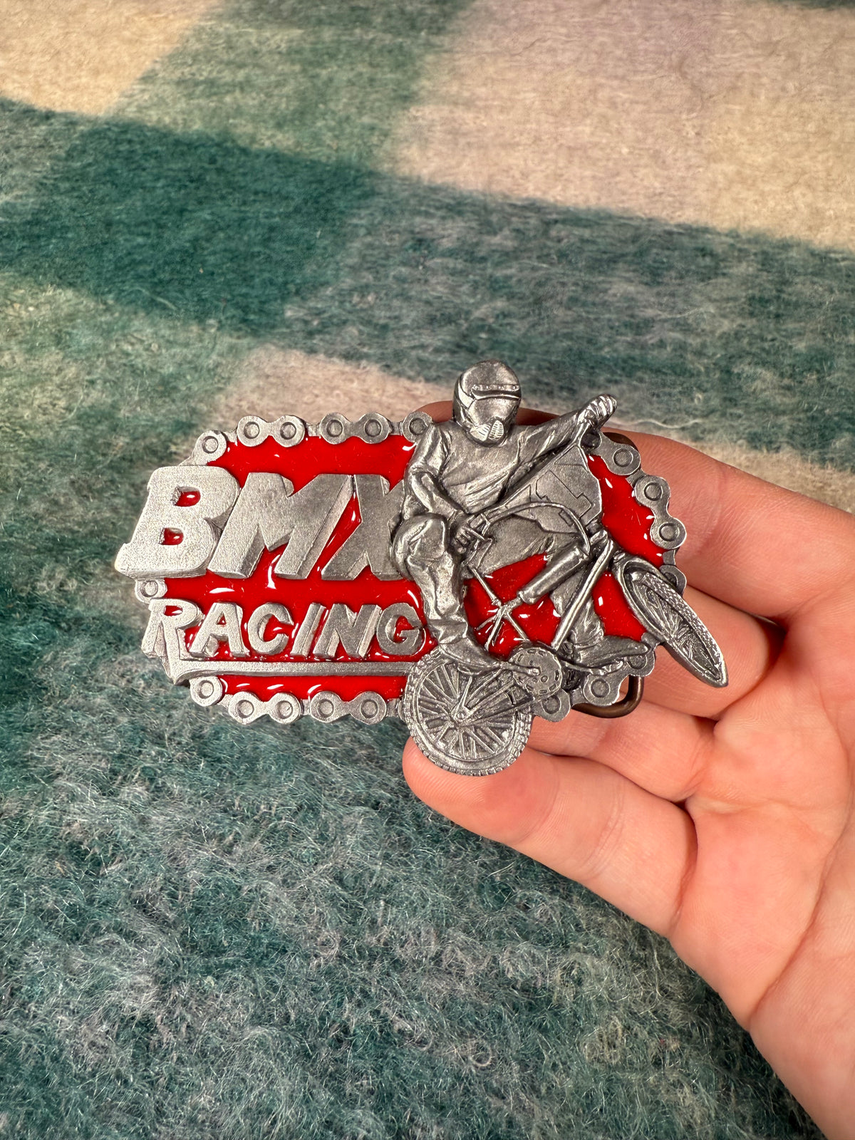 Vintage BMX Racing Belt Buckle