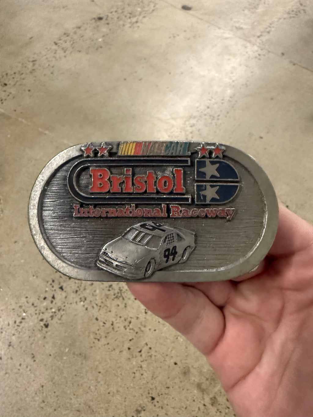 Vintage Bristol International Speedway Belt Buckle