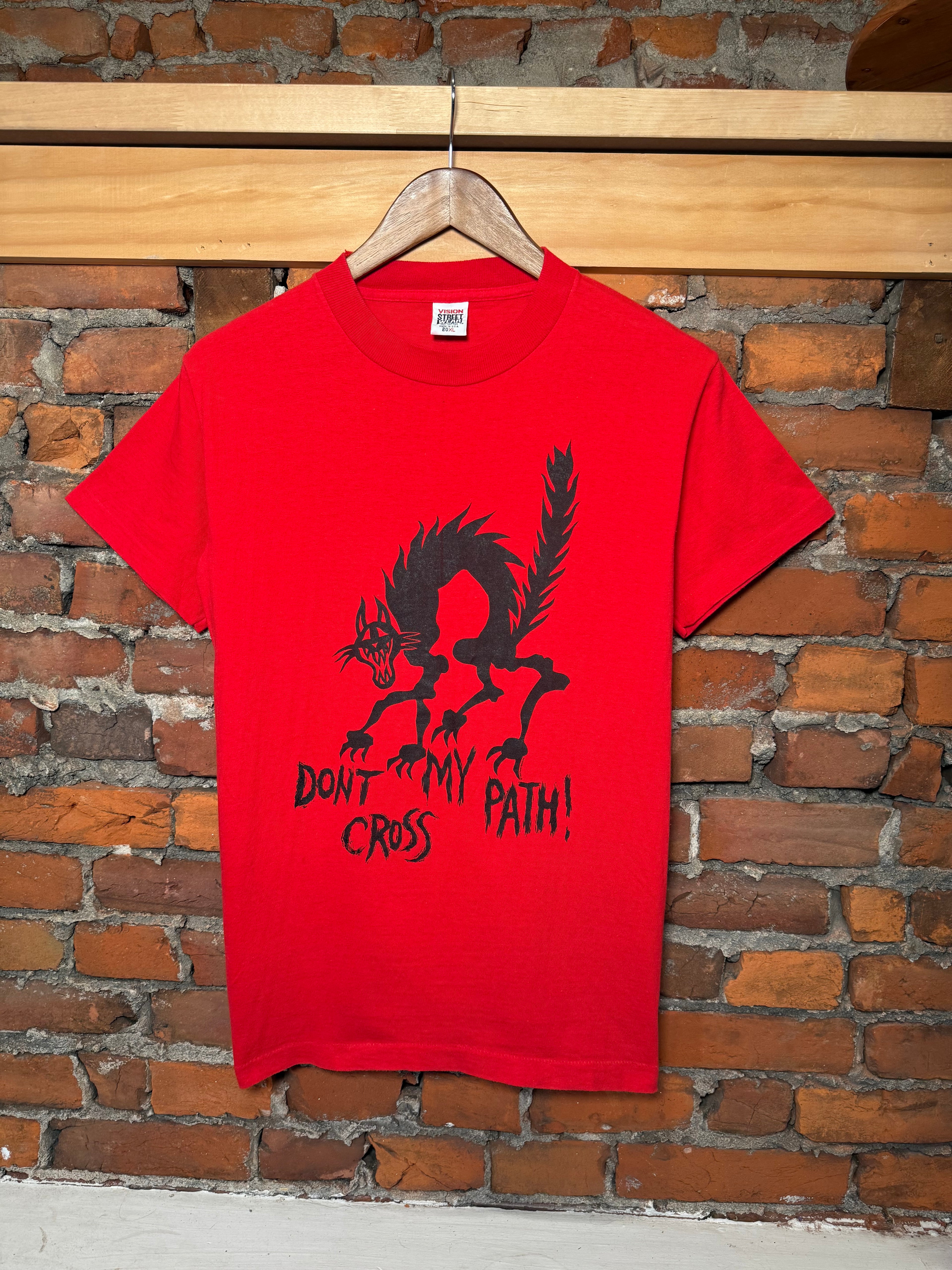 Vintage 1989 Vision Street Wear Cat T-Shirt (Youth XL)