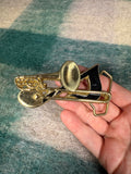 Vintage 80s Trombone Belt Buckle