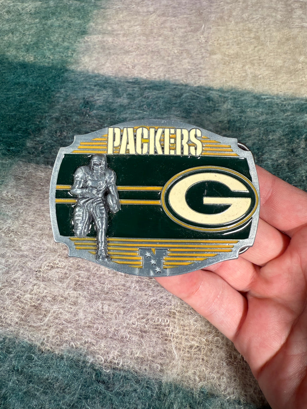 2000s Green Bay Packers Football Player Belt Buckle