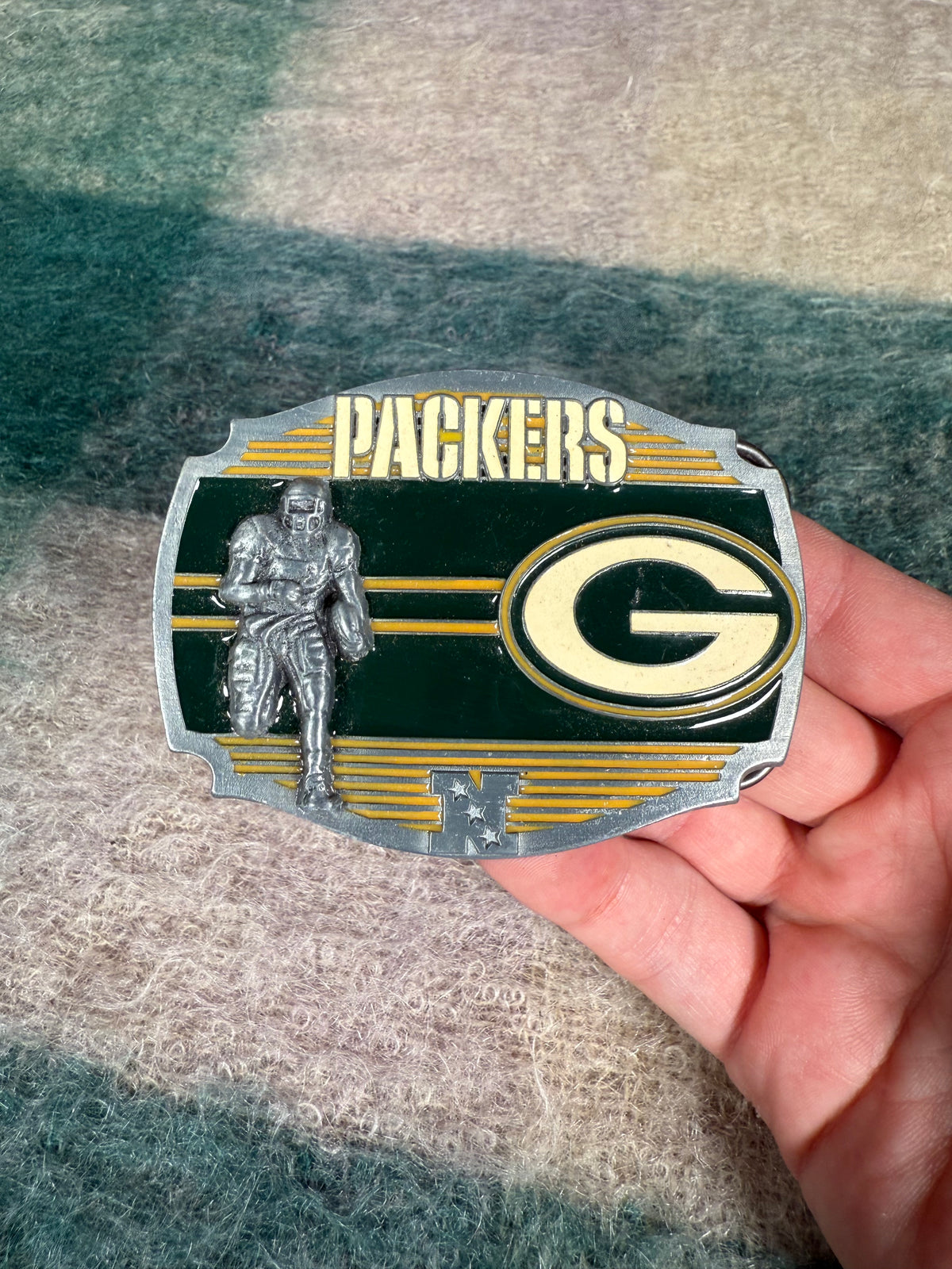 2000s Green Bay Packers Football Player Belt Buckle