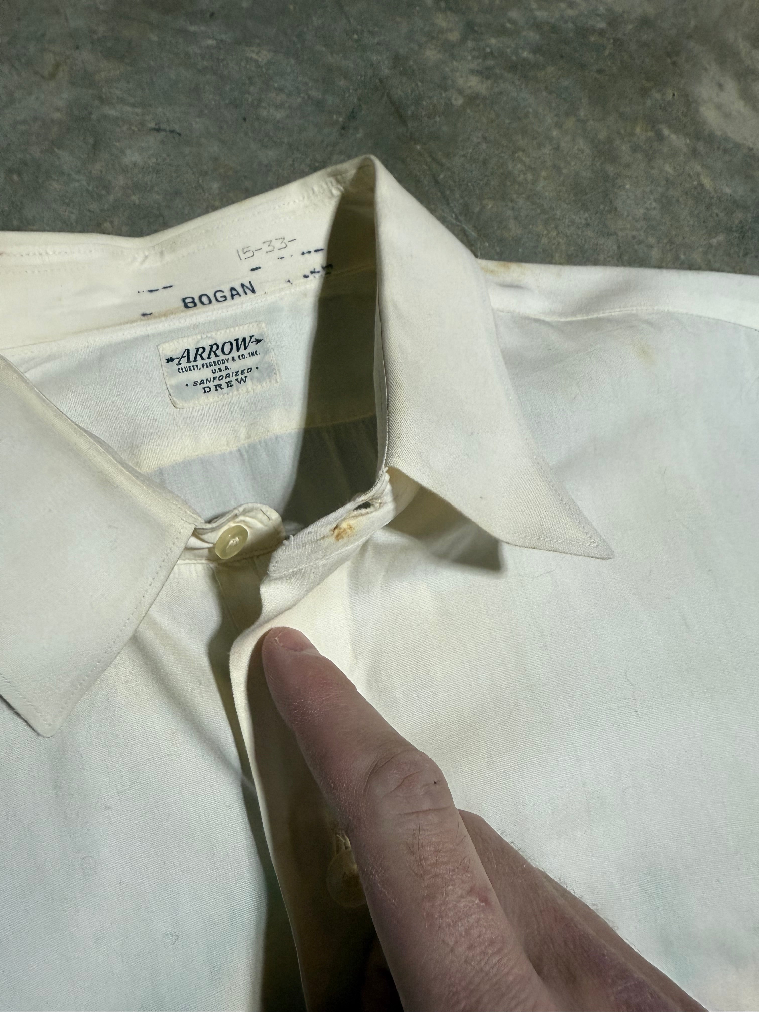 Vintage Distressed 70s Shriners Embroidered Arrow Button Up Shirt (M/L)