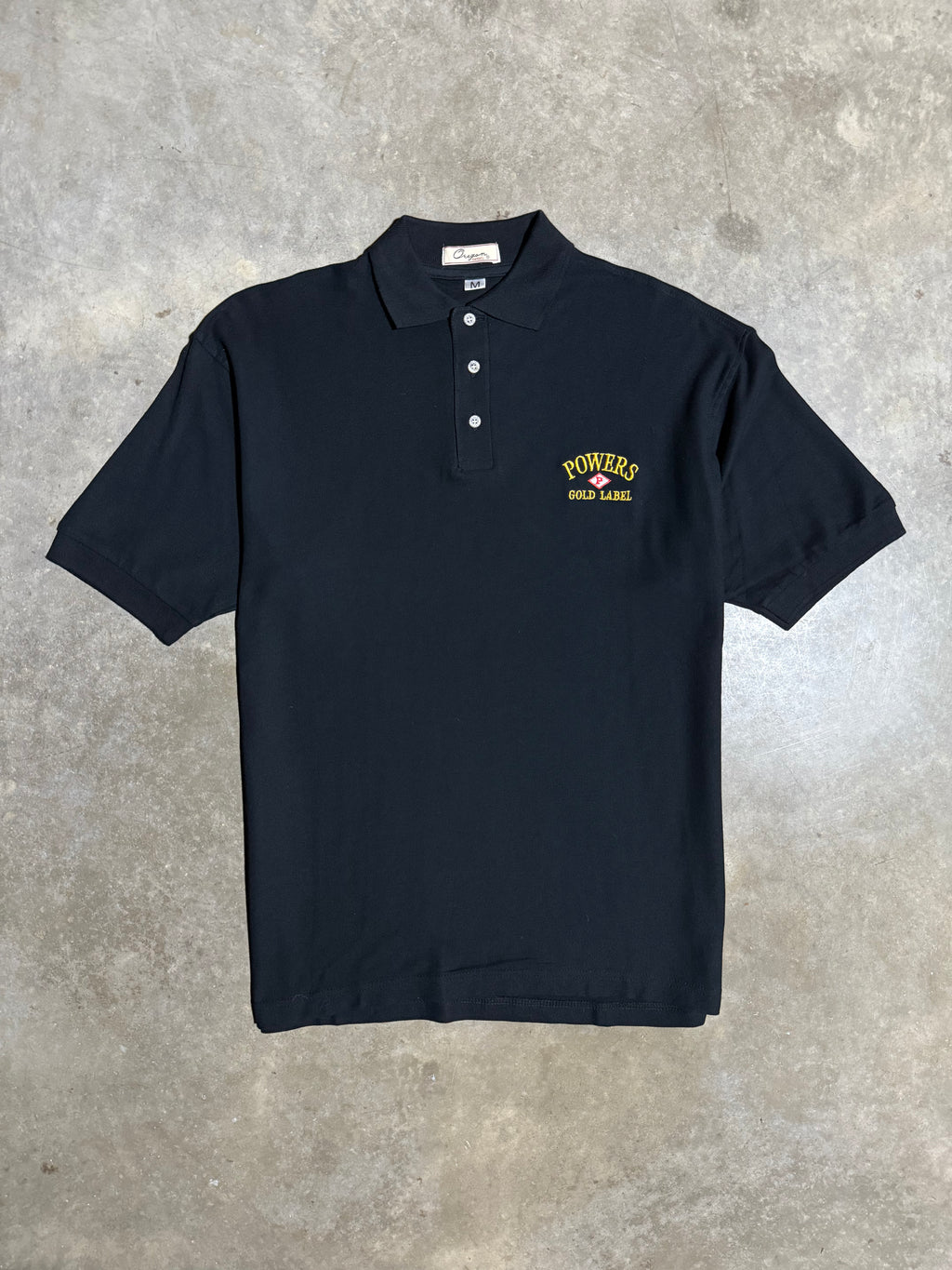 Vintage Powers Gold Label Whiskey Polo Shirt (M)