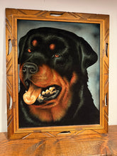 Load image into Gallery viewer, Vintage Rottweiler Velvet Painting
