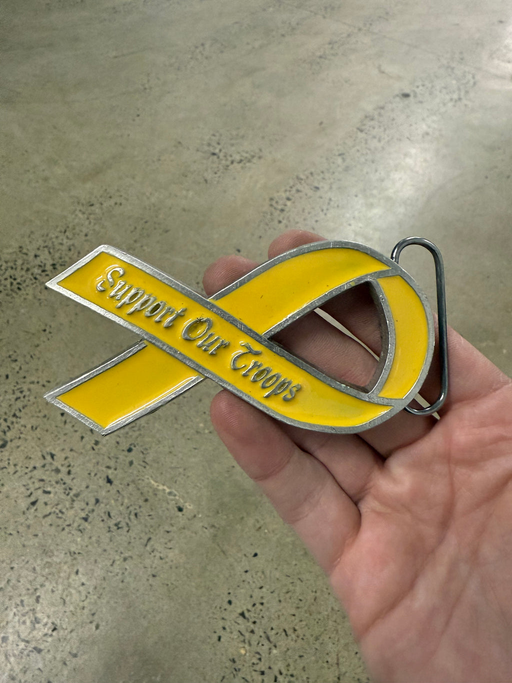 2004 Support Our Troops Ribbon Belt Buckle