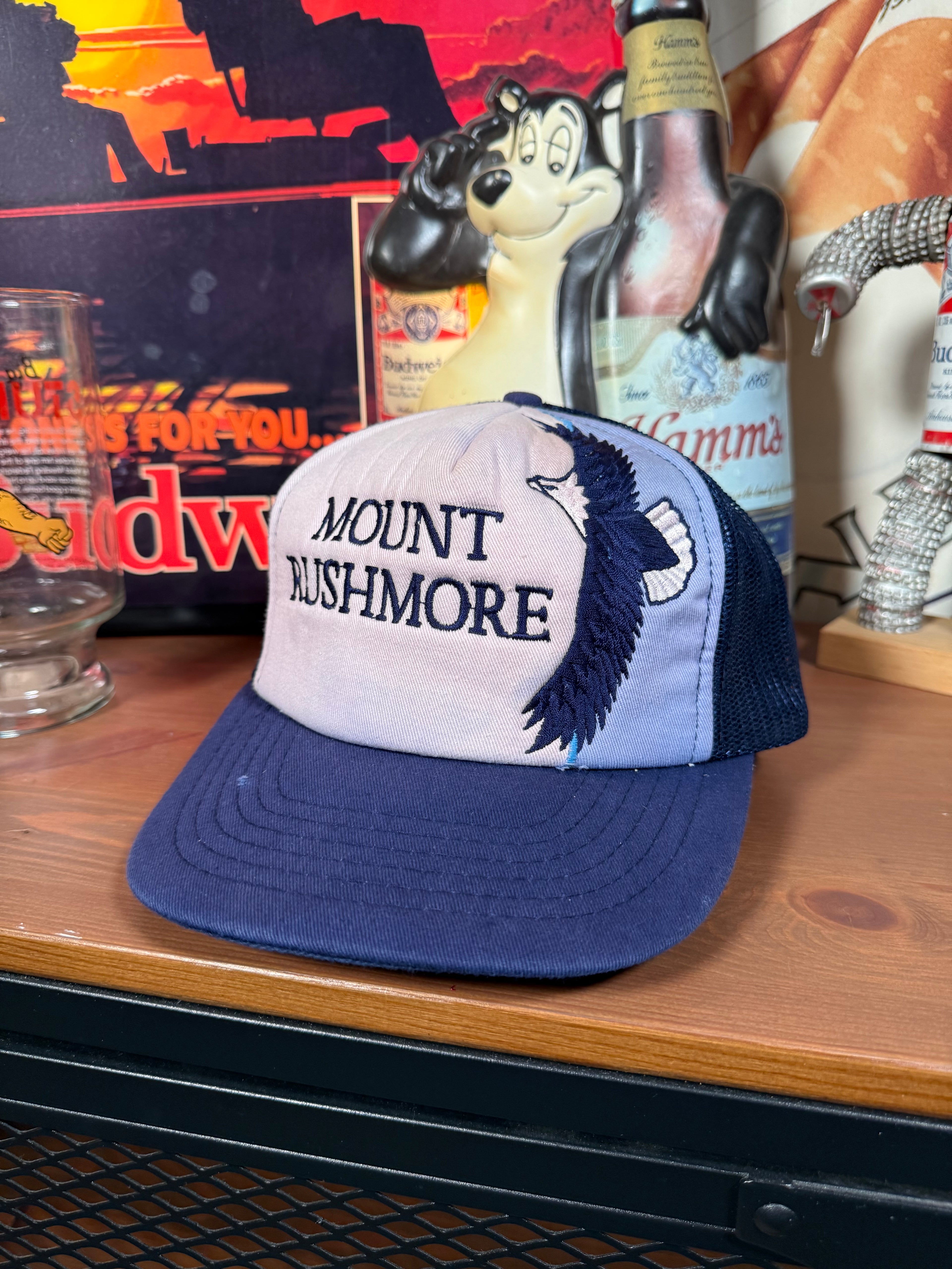 Vintage Mount Rushmore Eagle Trucker Hat