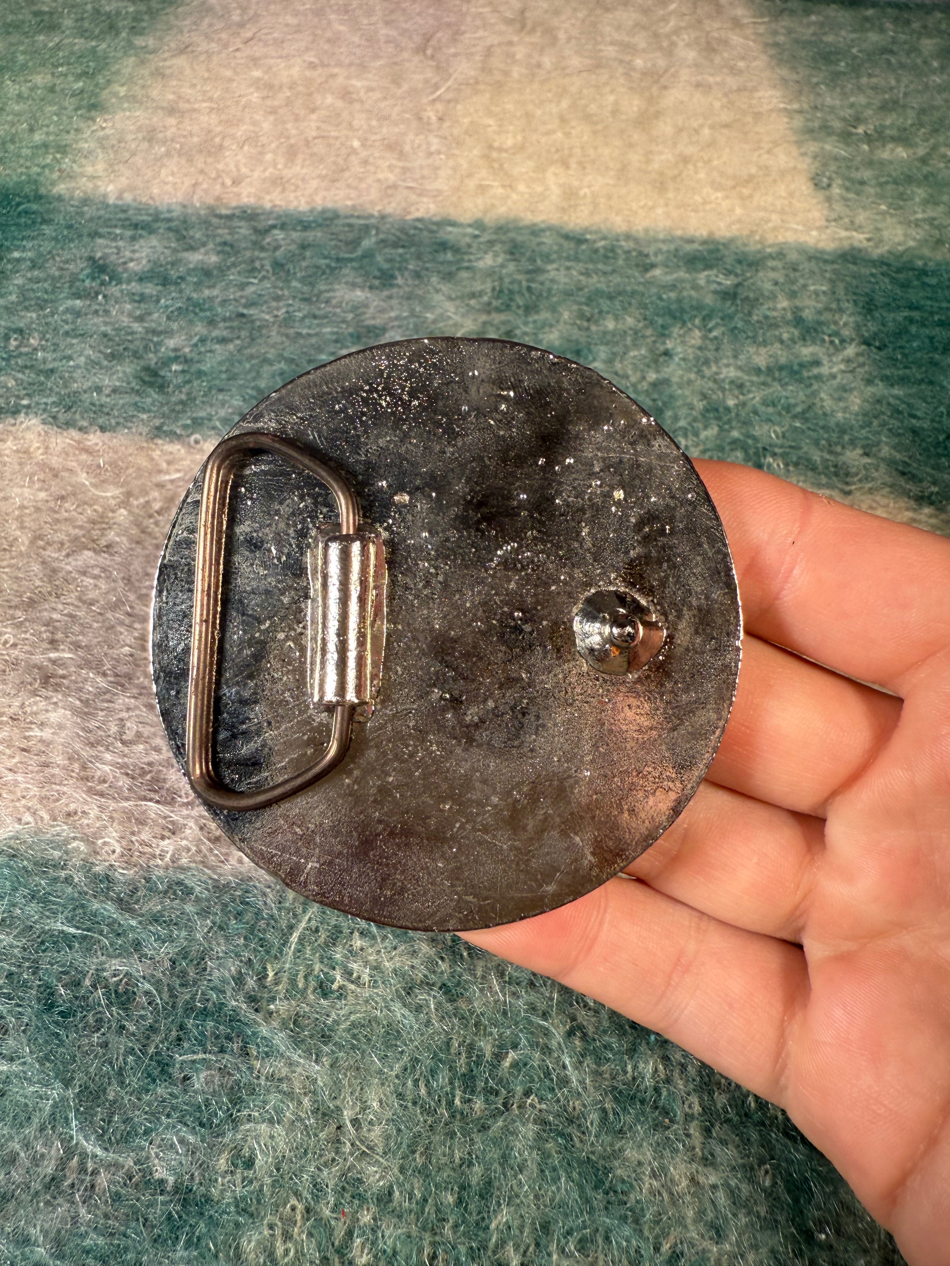 Vintage 2000s Get Fucked Parody Belt Buckle