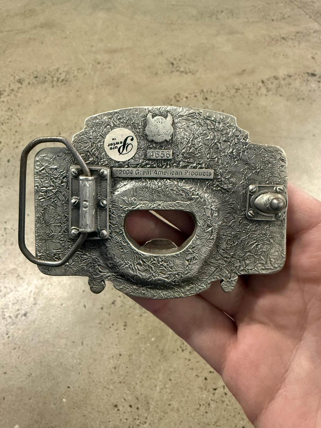 Vintage Great American Buckle Co Bottle Opener Belt Buckle