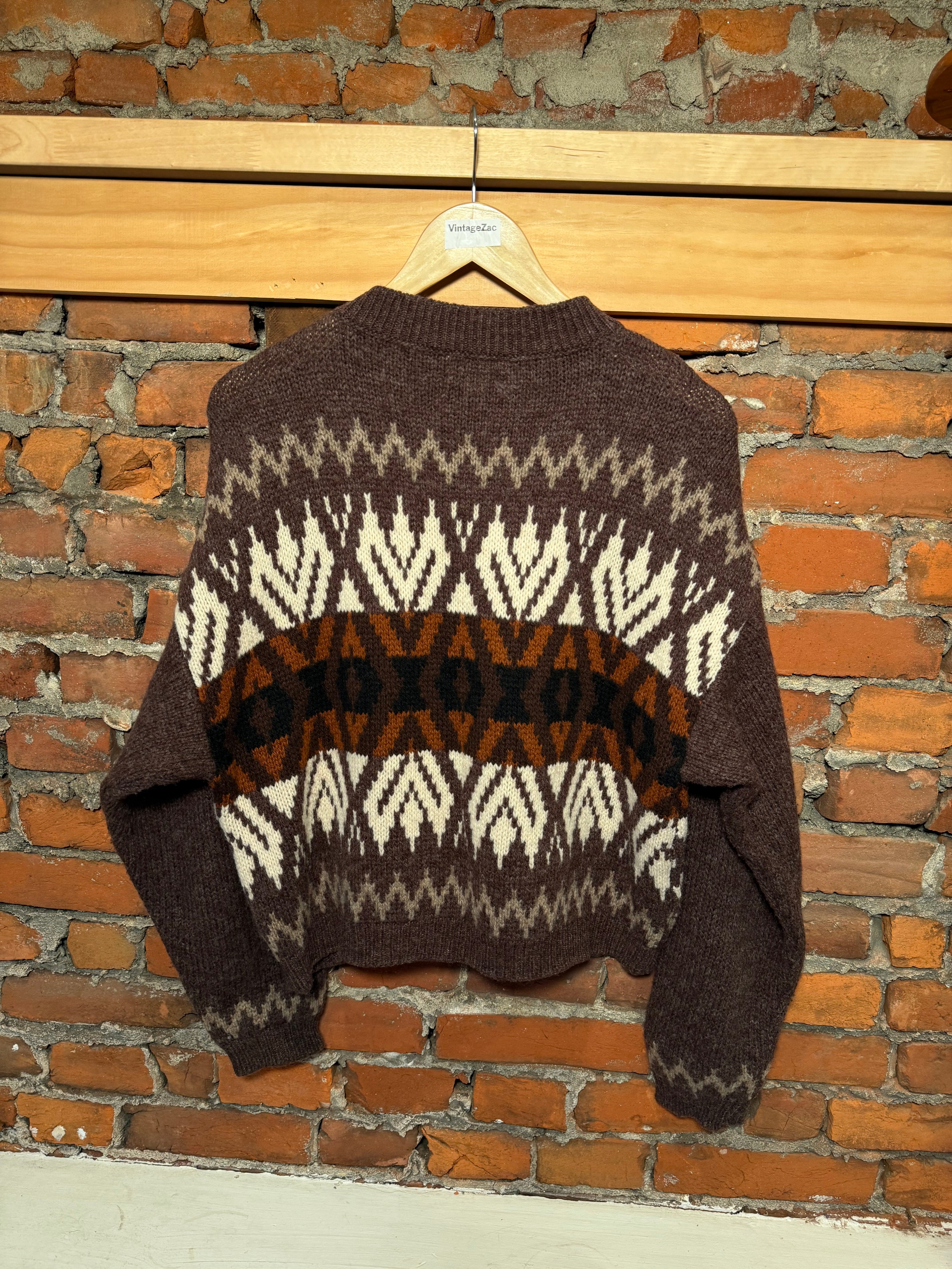 Vintage Benetton Shetland Wool Pattern Sweater (WM)