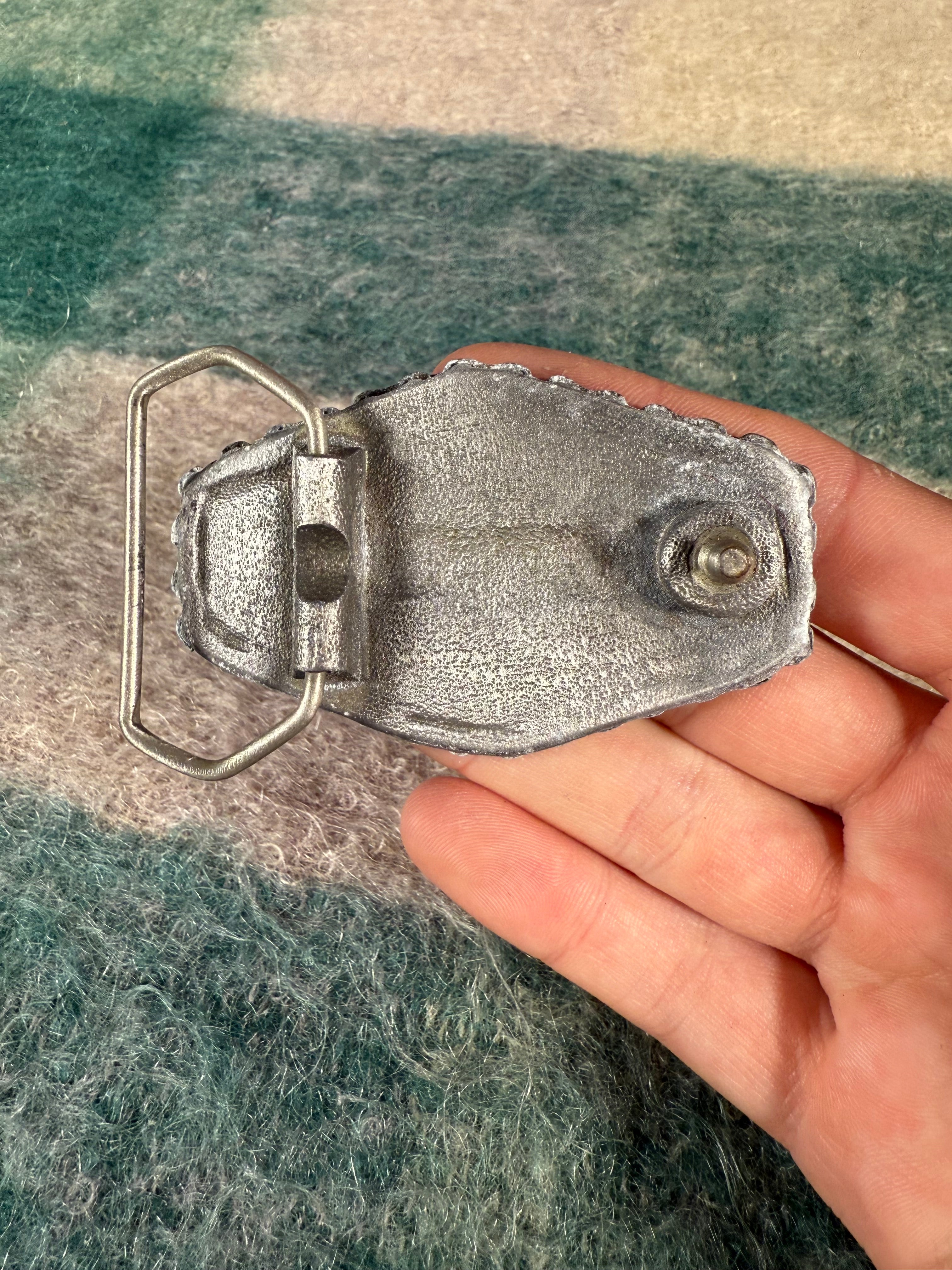 Vintage Suzuki Motorcycle Chain Belt Buckle